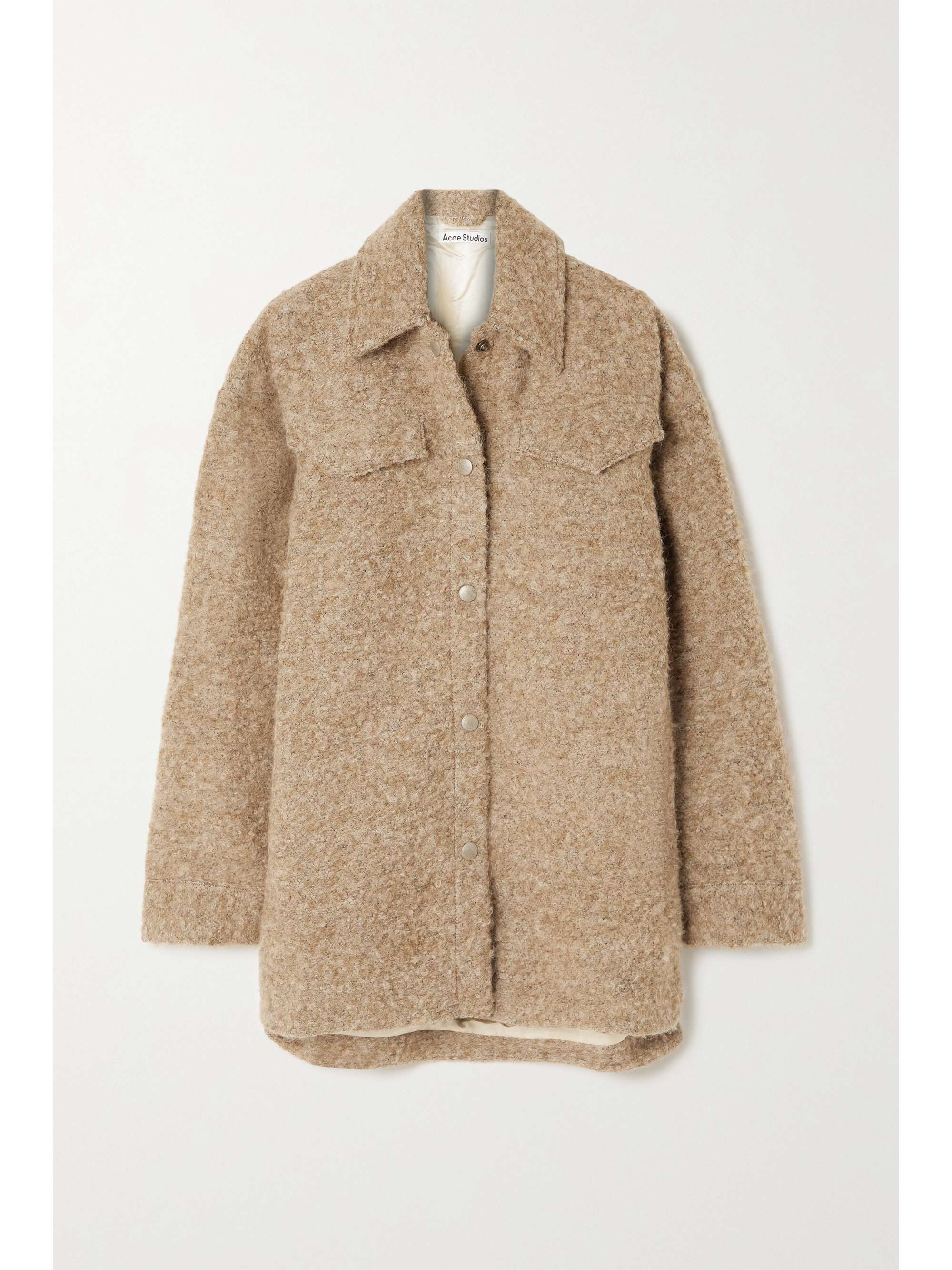 boucle textured coat
