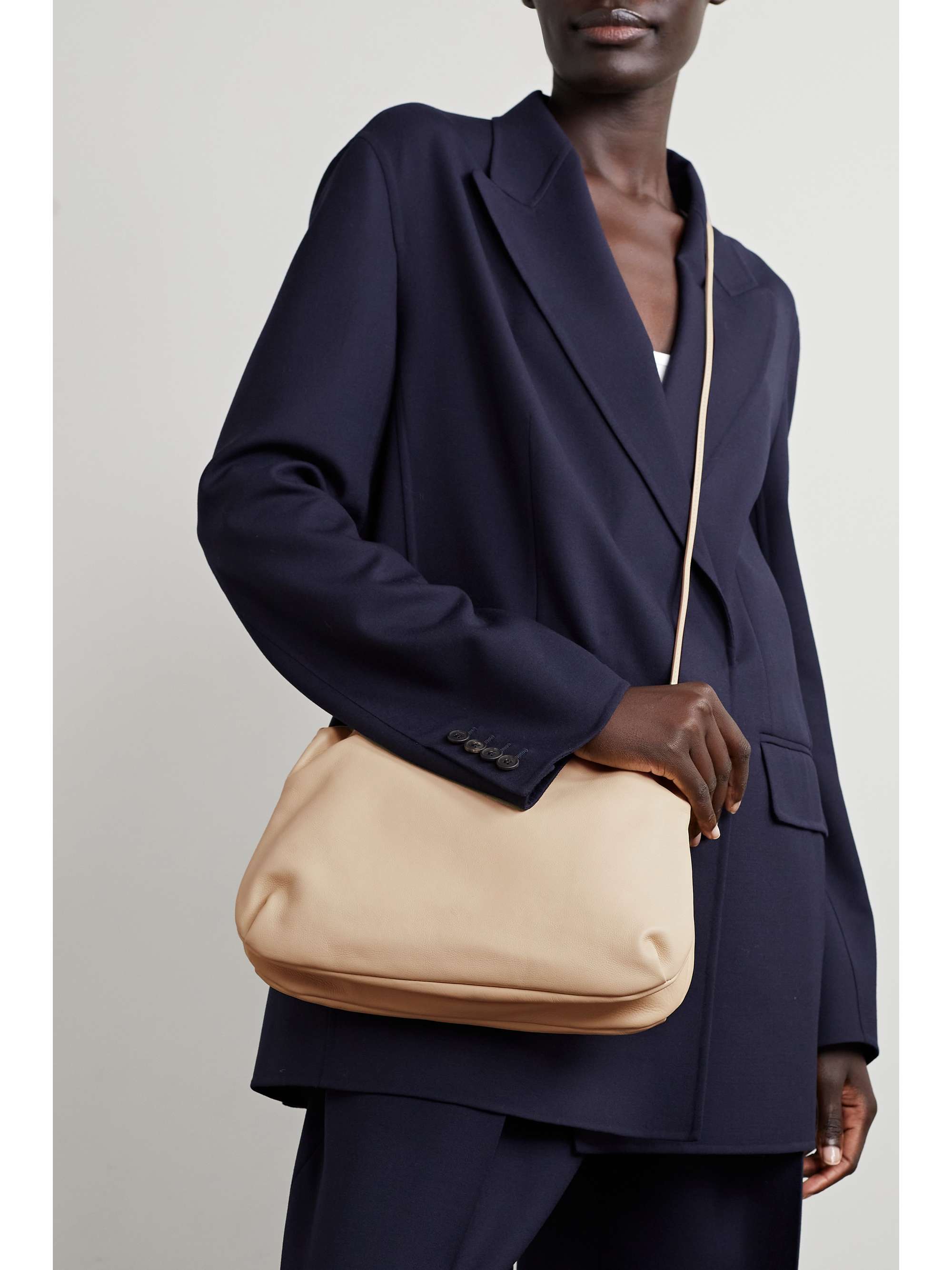 large leather clutch