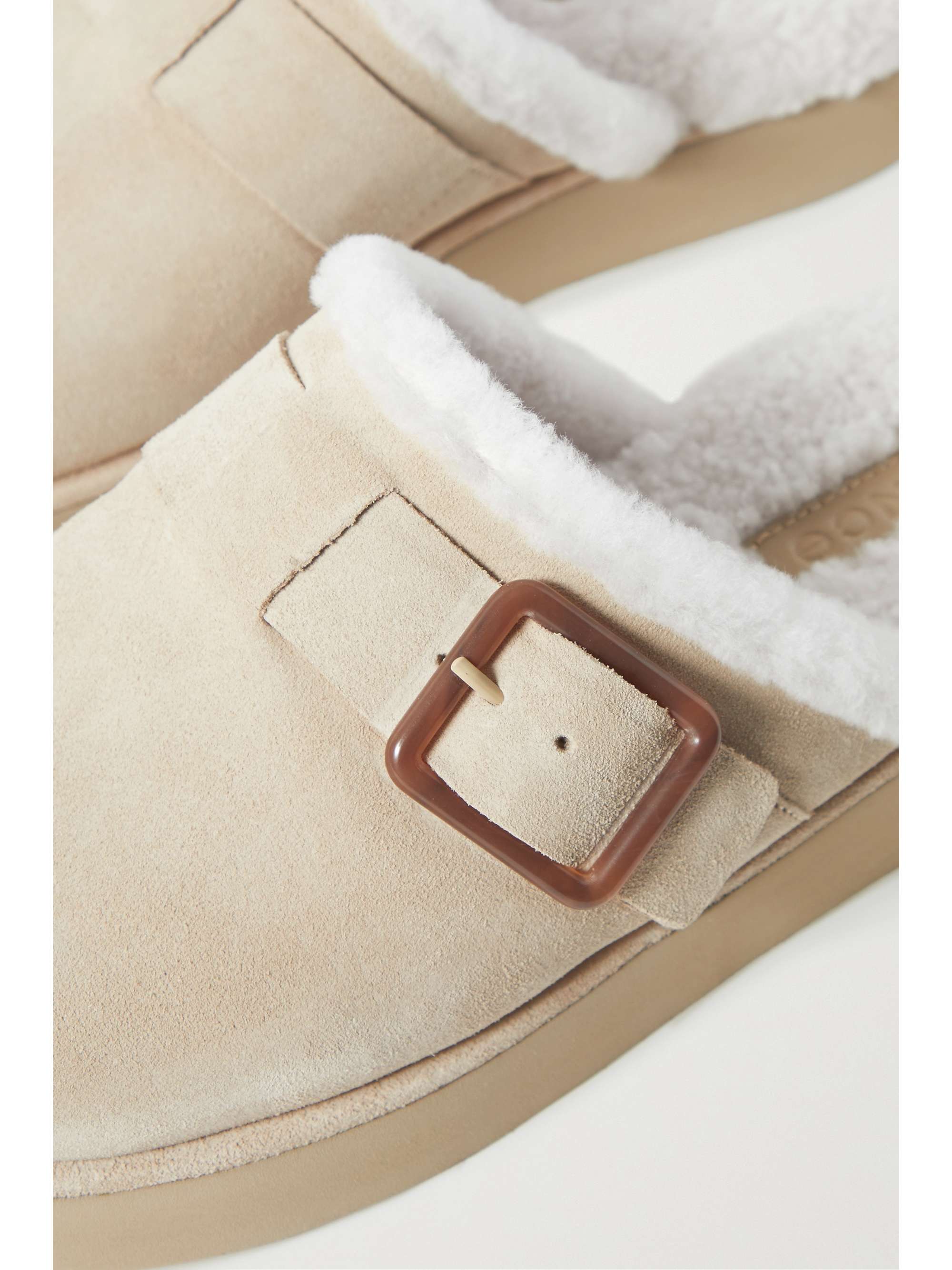 VINCE Griff shearling-lined suede mules