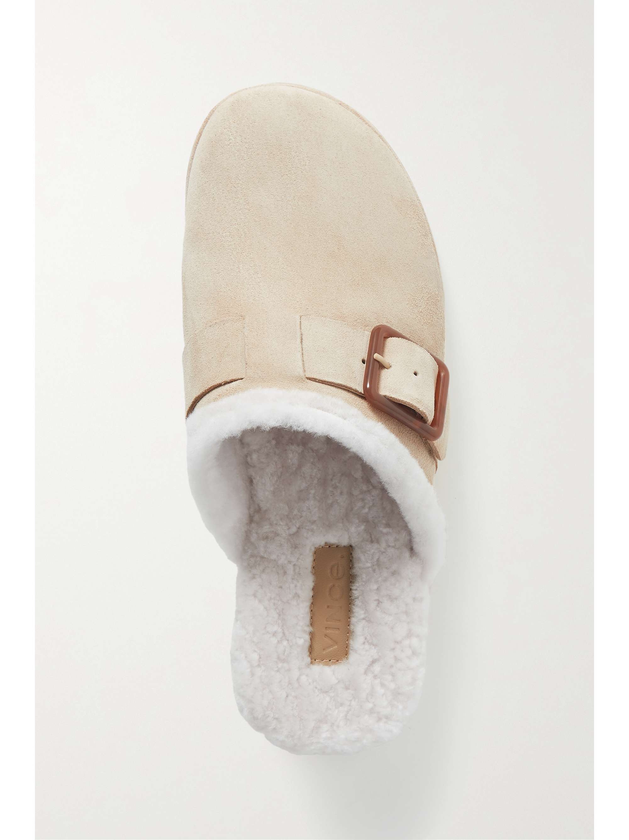 VINCE Griff shearling-lined suede mules