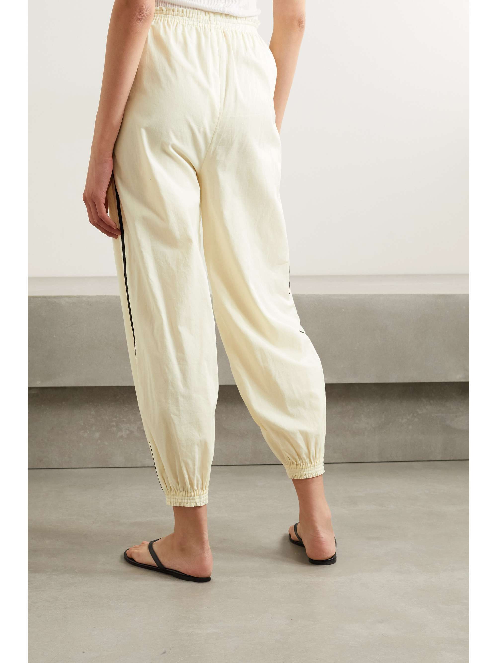 tory burch wide leg track pants