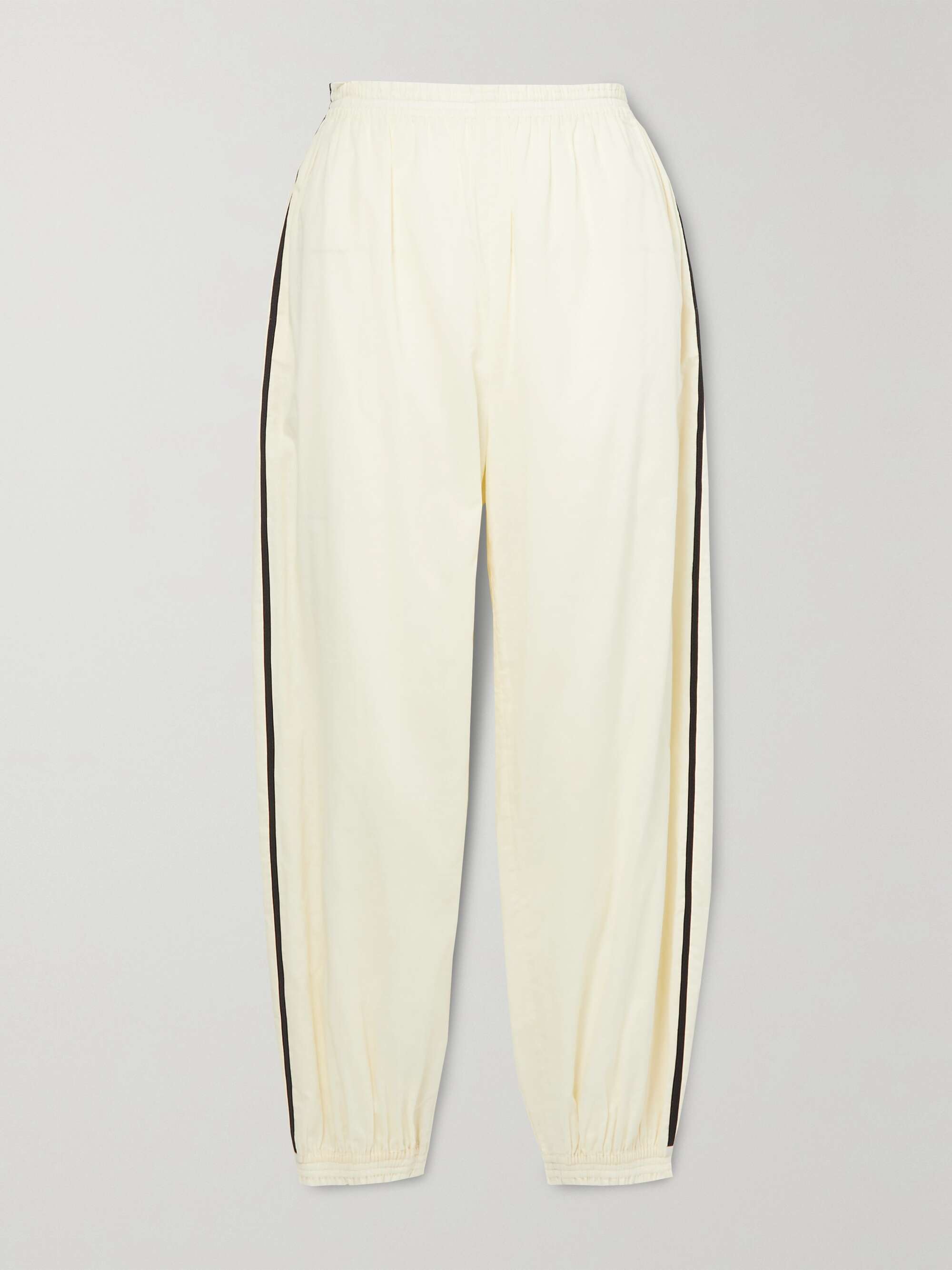 TORY BURCH Piped cotton-voile track pants | NET-A-PORTER