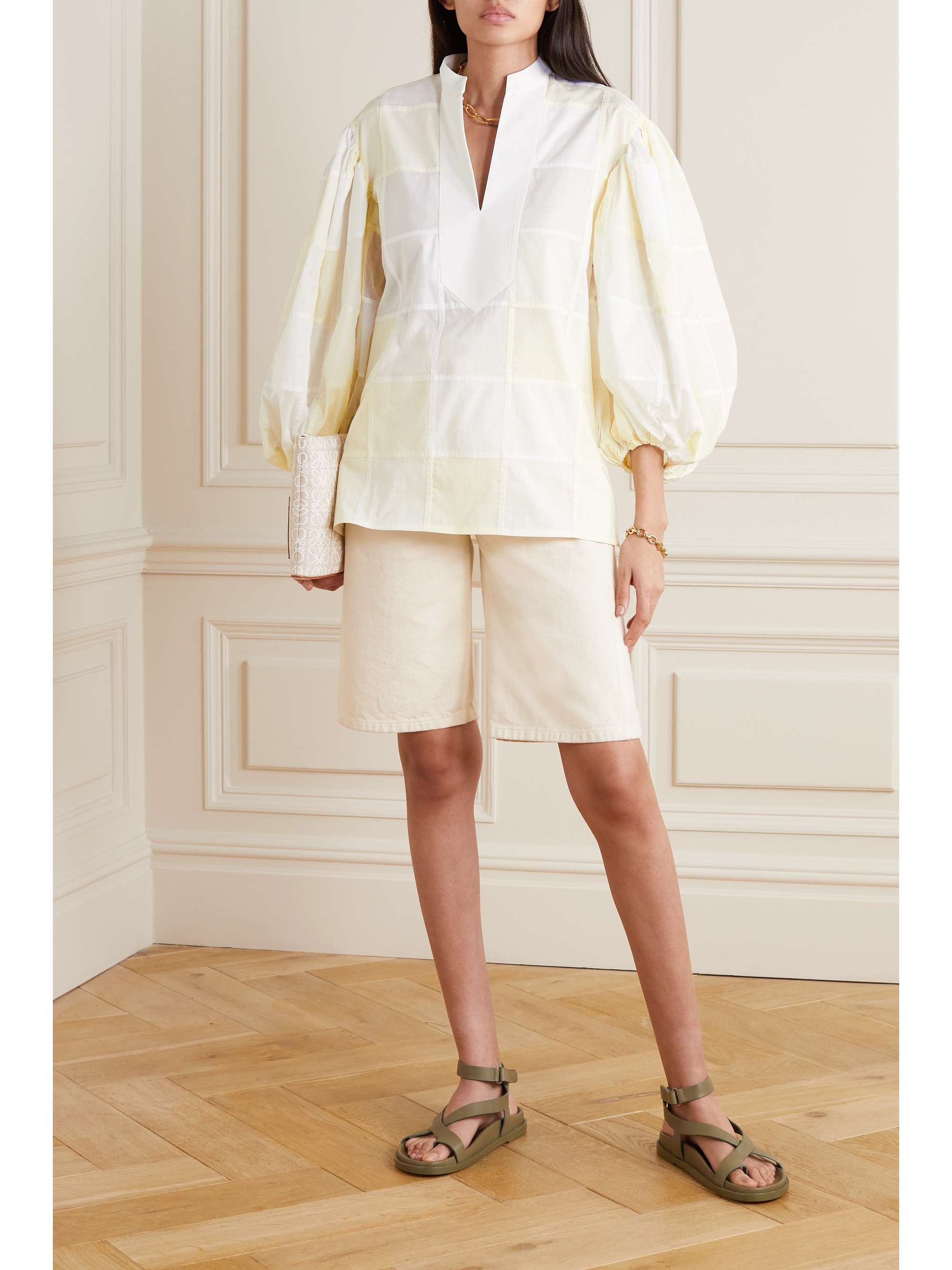 TORY BURCH Oversized paneled cotton tunic | NET-A-PORTER TORY BURCH Oversized paneled cotton tunic | NET-A-PORTER