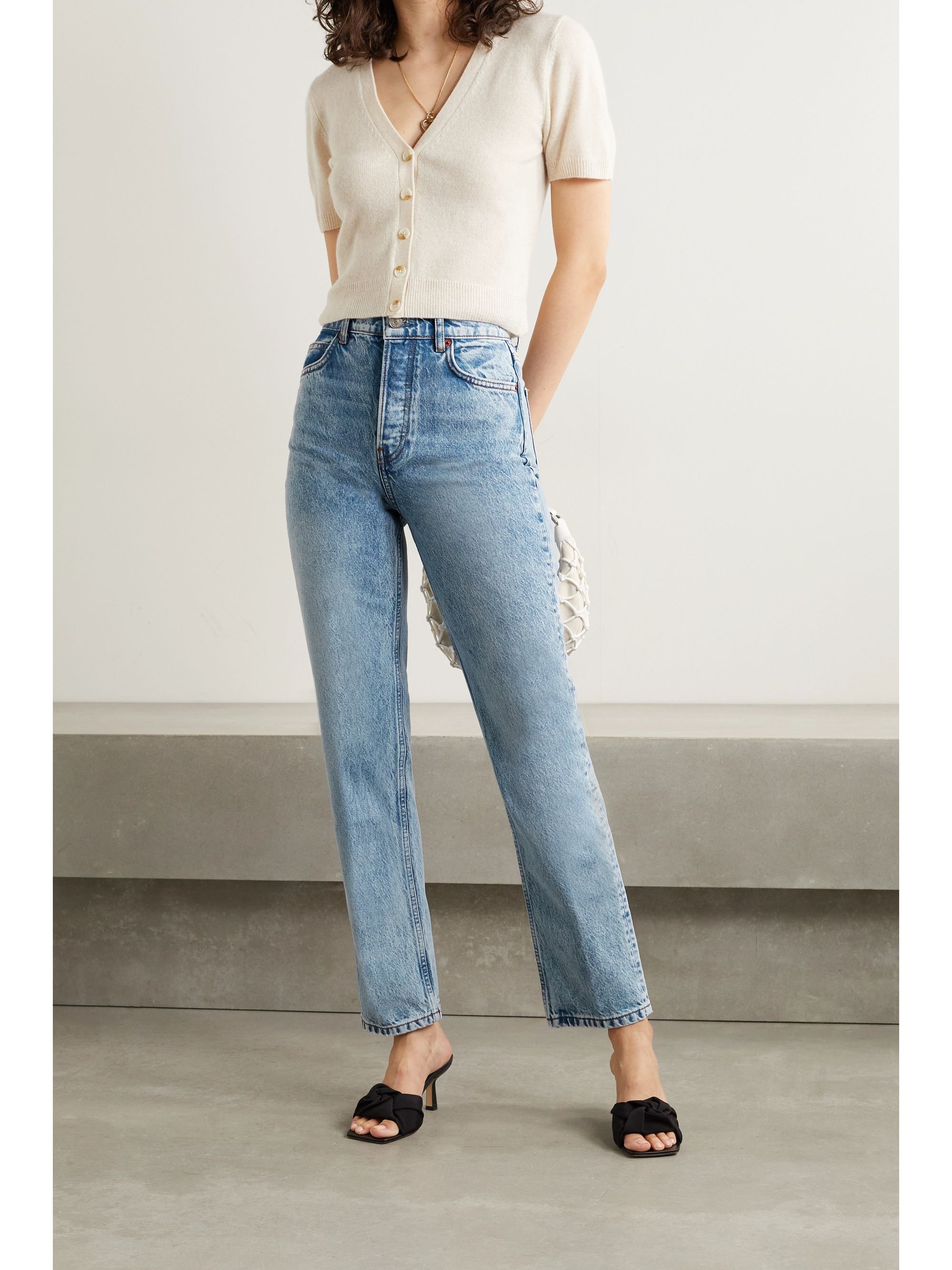 Reformation cynthia high rise straight jeans Clearance