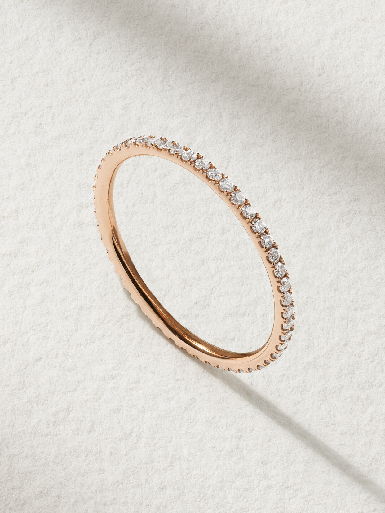 Ileana Makri Thread 18-karat Rose Gold Diamond Eternity Ring