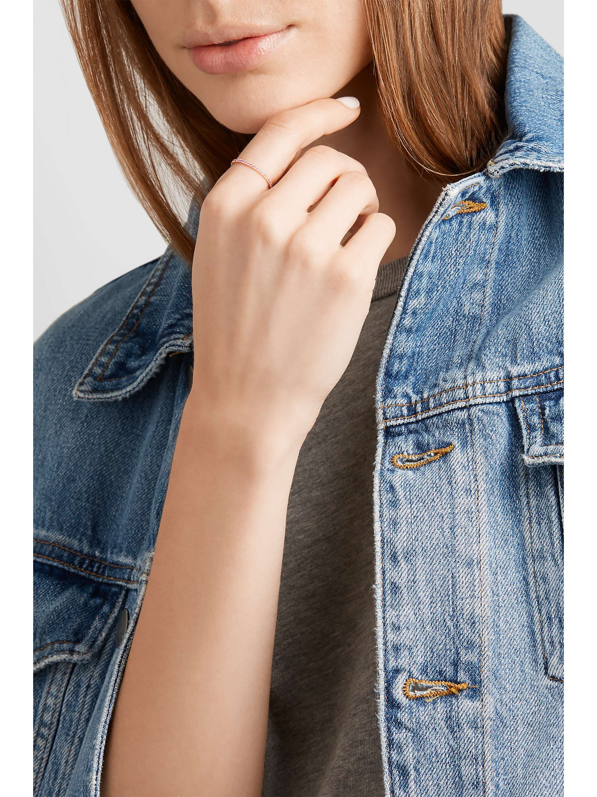 ILEANA MAKRI Thread 18-karat rose gold sapphire ring