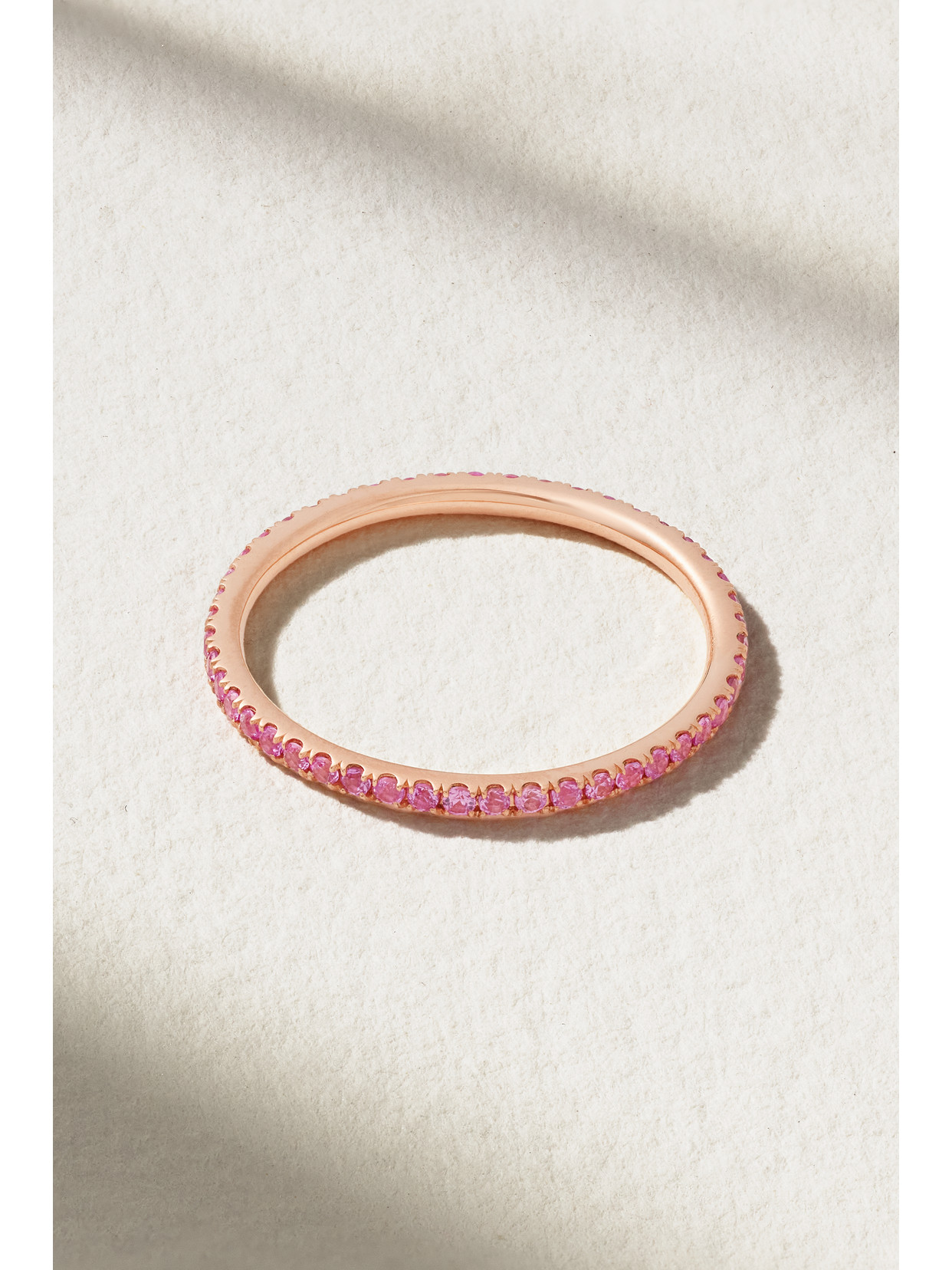 Ileana Makri Thread 18-karat Rose Gold Sapphire Ring