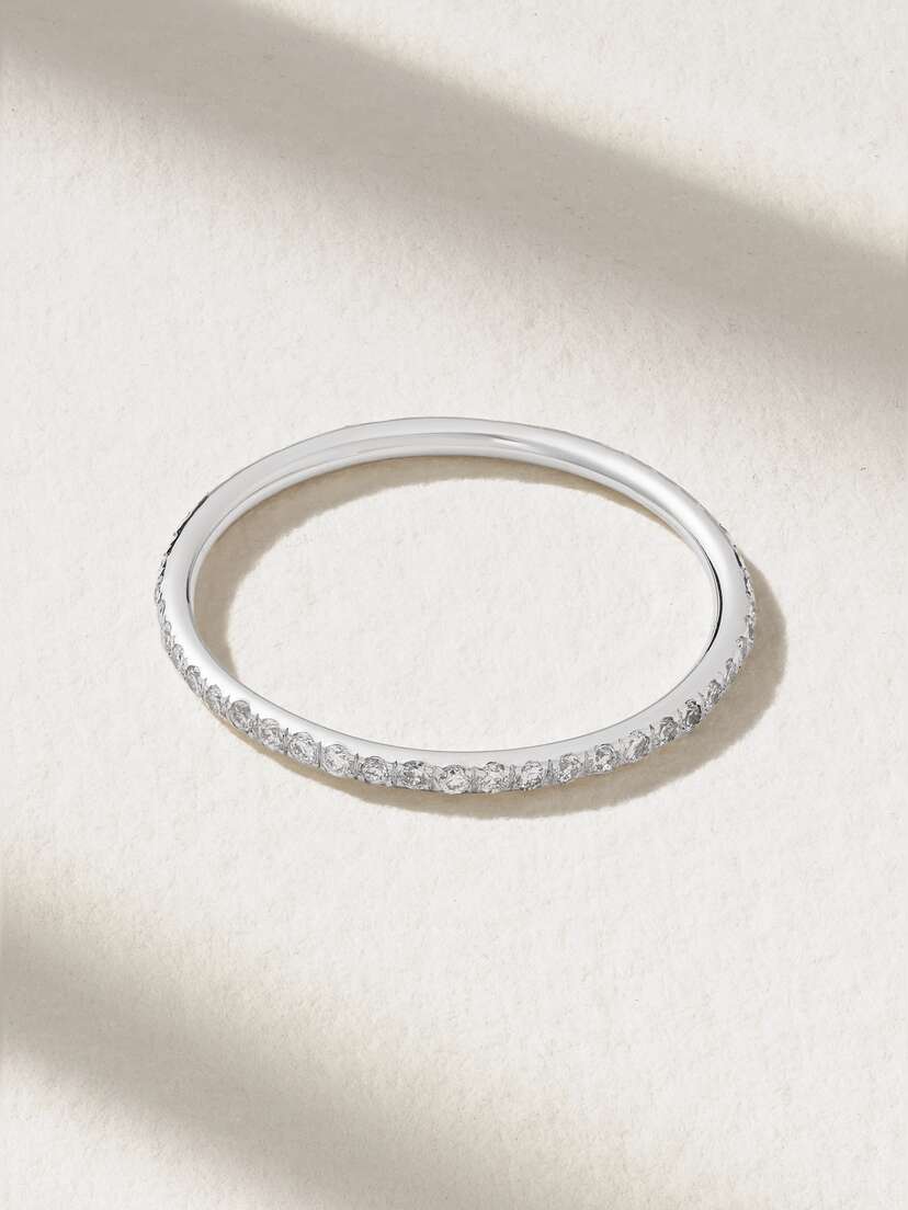 Ileana Makri Thread 18-karat White Gold Diamond Ring