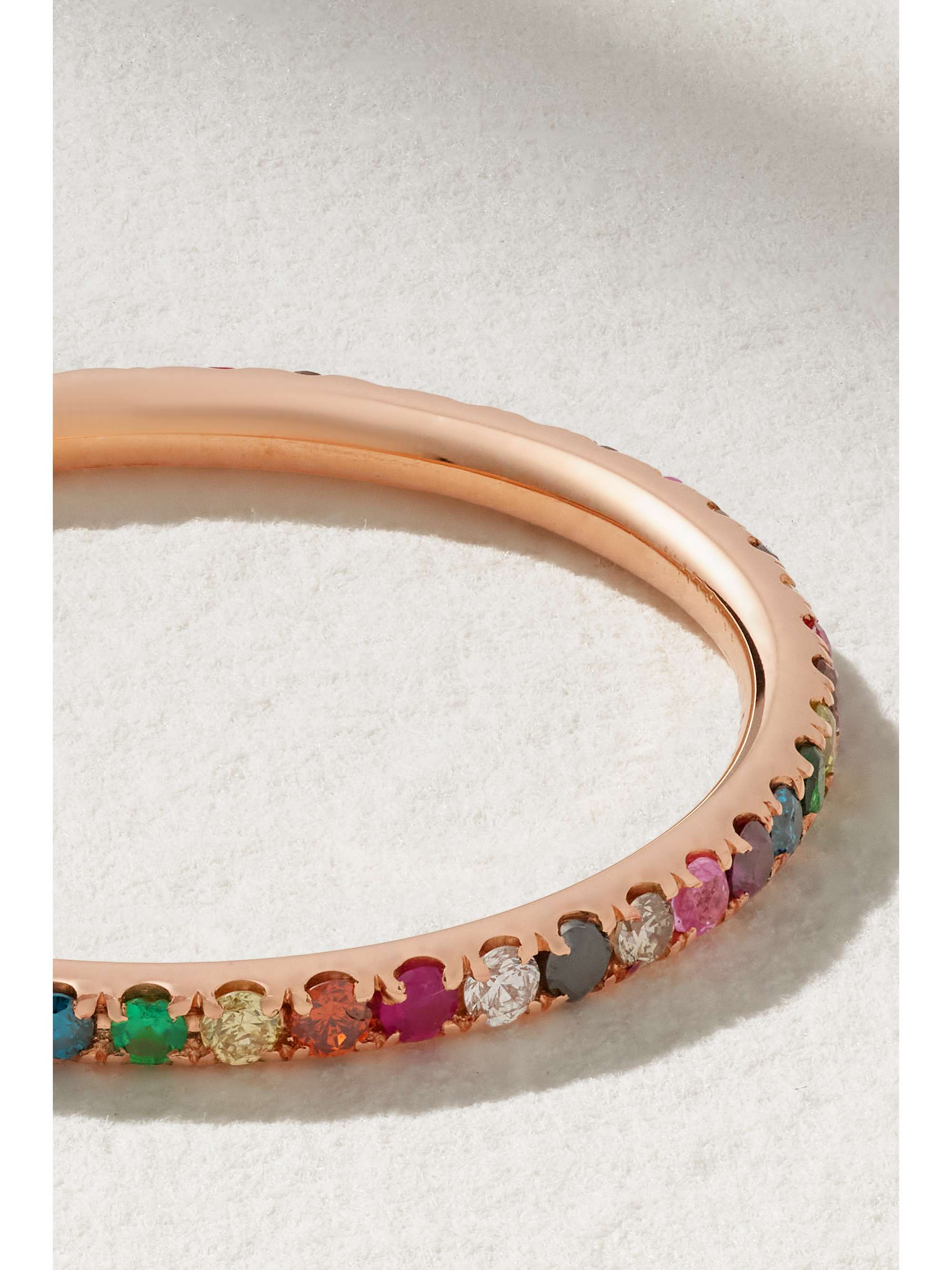 ILEANA MAKRI Thread 18-karat rose gold sapphire ring