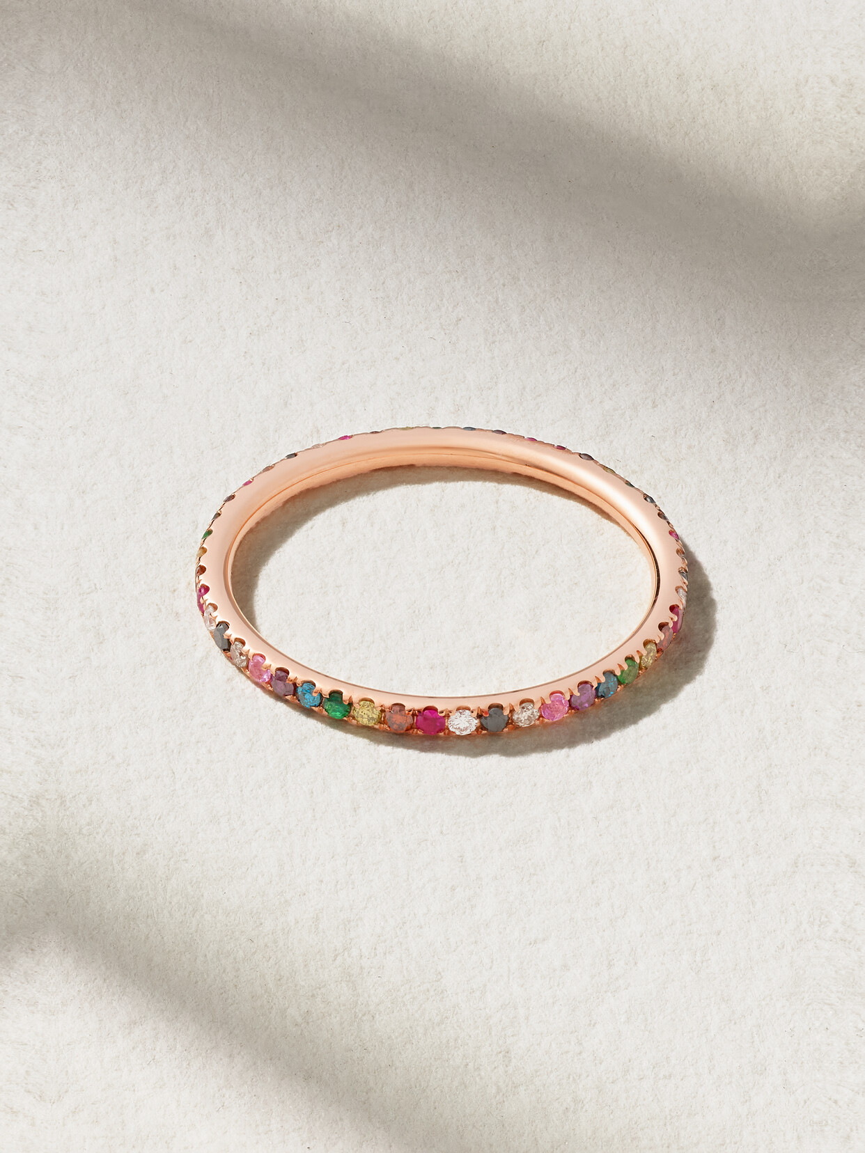 Ileana Makri - Thread 18-karat Rose Gold Multi-stone Ring - 4 3/4