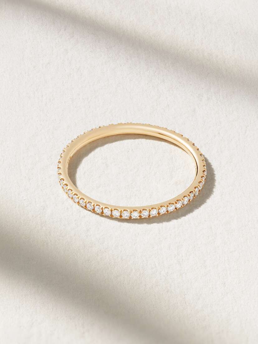 Ileana Makri Thread 18-karat Gold Diamond Eternity Ring