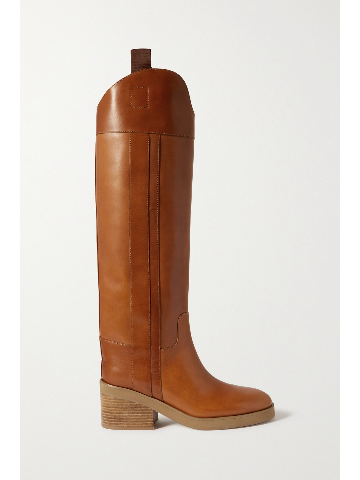 JIMMY CHOO TONYA 70 LEATHER KNEE BOOTS