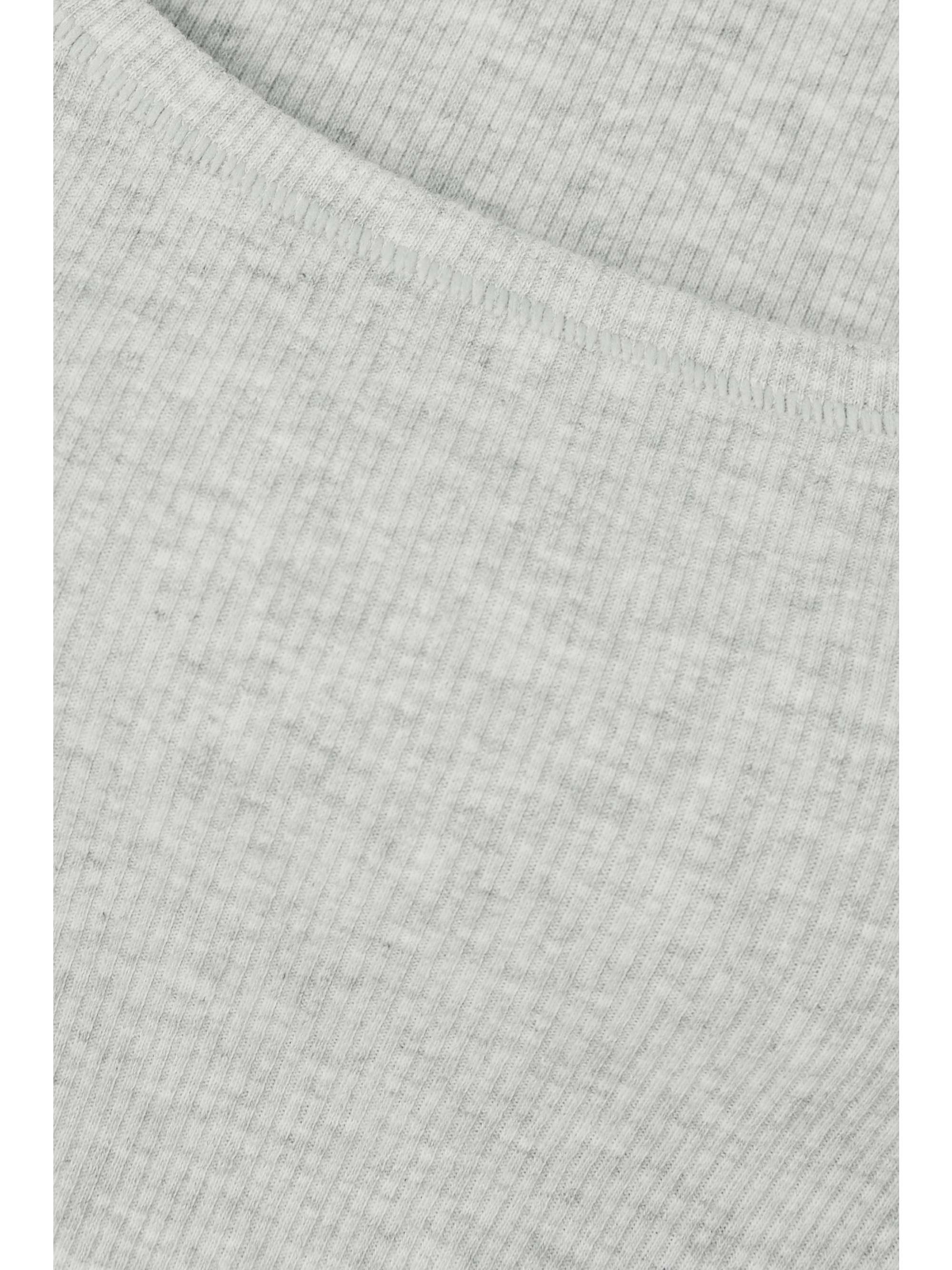 SKIMS Cotton Collection cropped ribbed cotton-blend jersey tank - Light Heather Grey