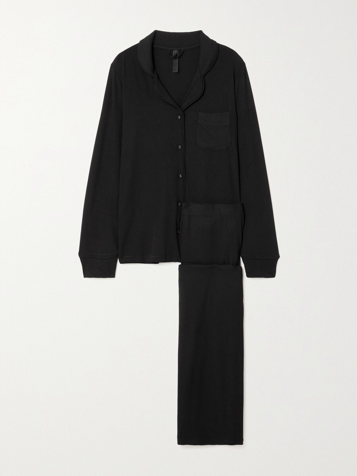 Skims Rib Pajamas In Black