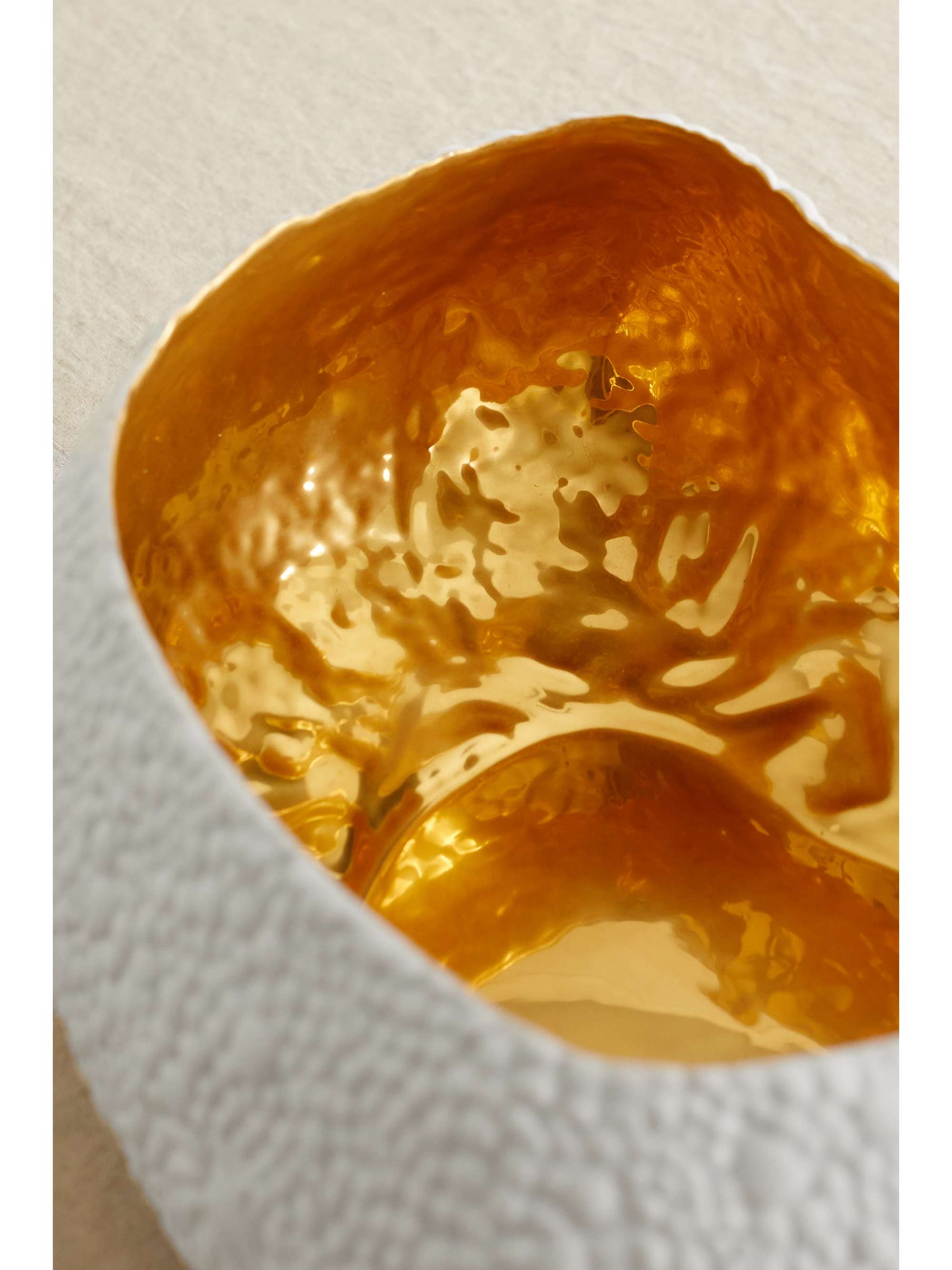 L'OBJET + Haas Brothers Mojave 32cm gold-plated porcelain bowl