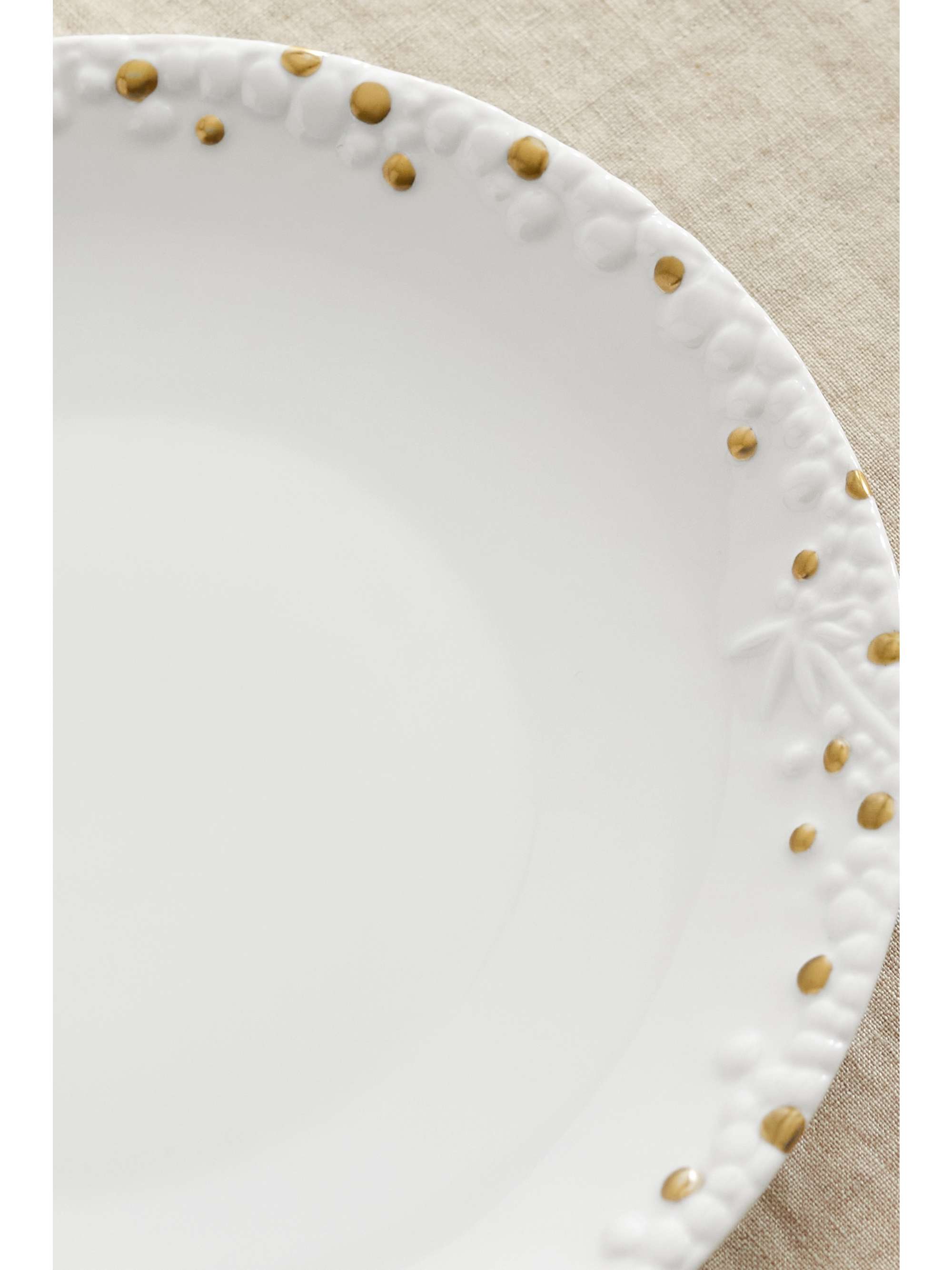 L'OBJET + Haas Brothers Mojave Desert 22cm gold-plated porcelain dessert plate