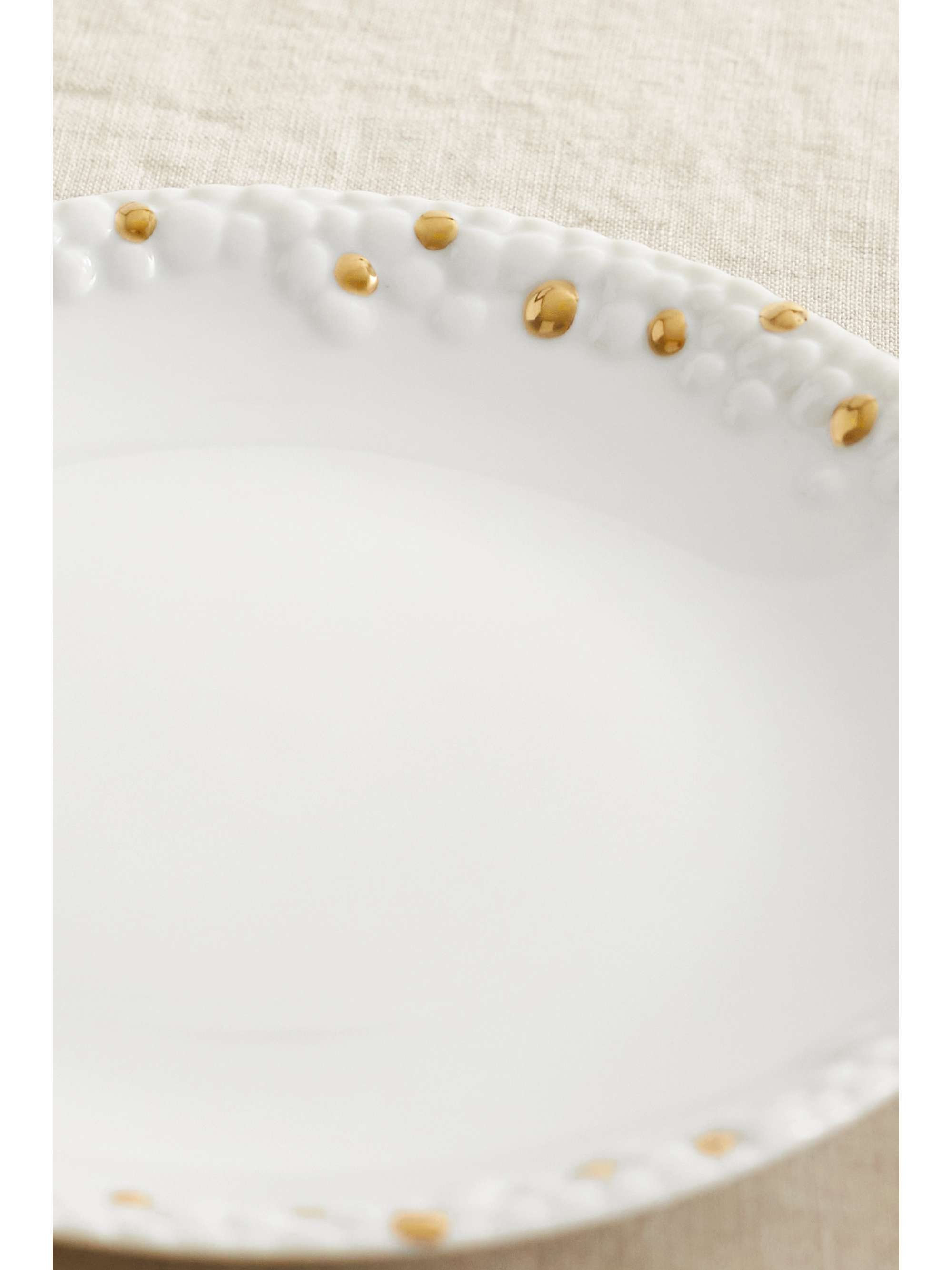L'OBJET + Haas Brothers Mojave 17cm gold-plated porcelain plate