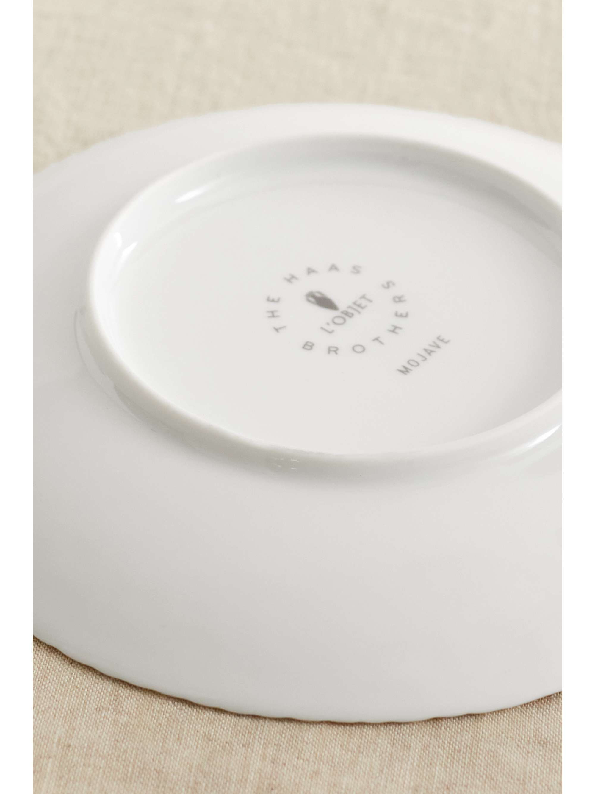 L'OBJET + Haas Brothers Mojave 17cm gold-plated porcelain plate