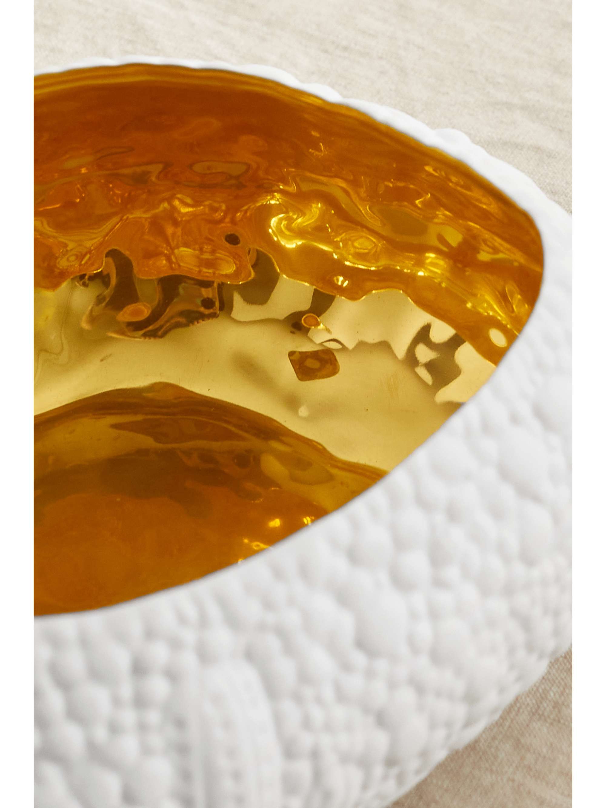 L'OBJET + Haas Brothers Mojave 19cm medium porcelain and gold bowl