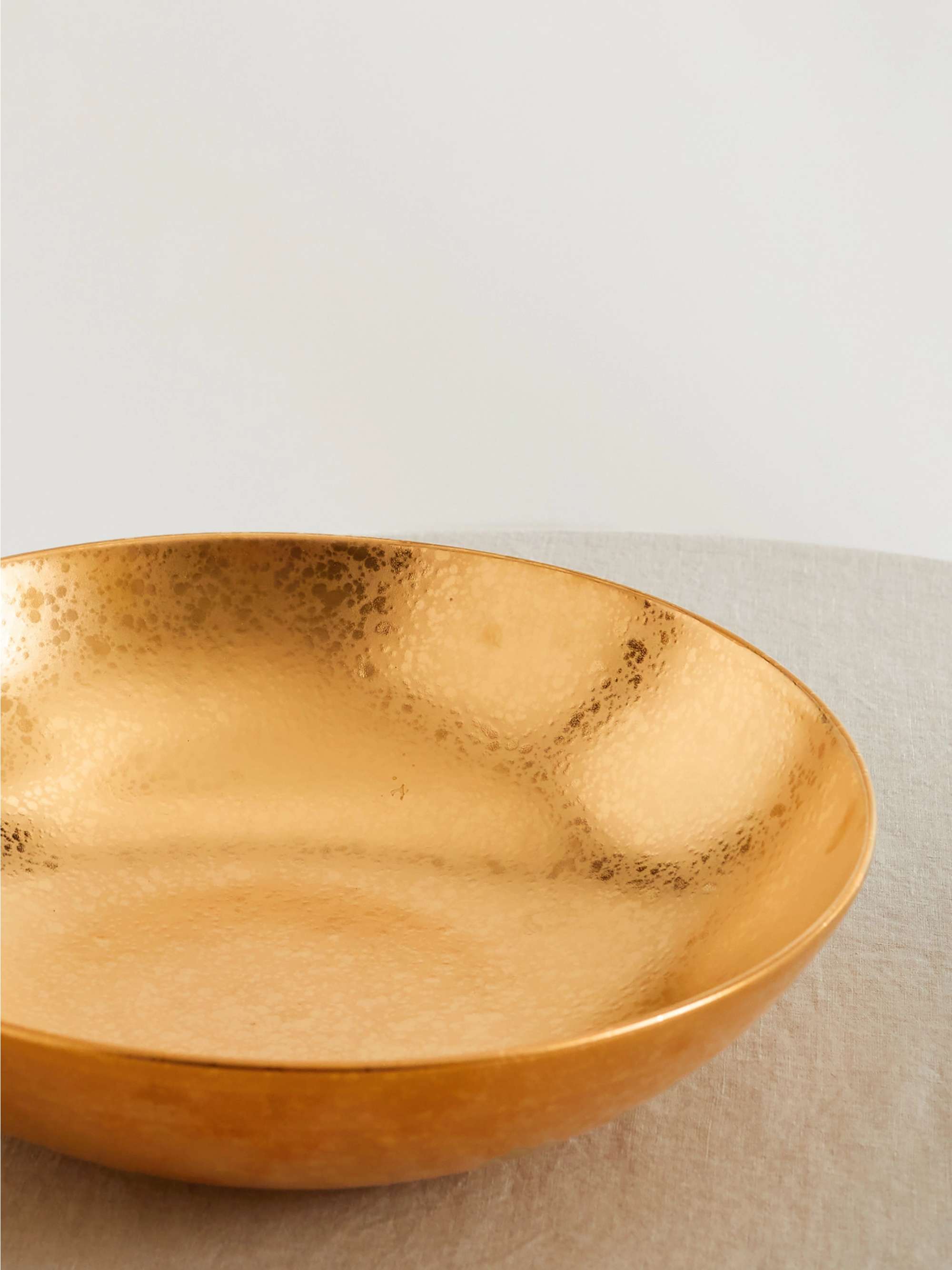 L'OBJET Alchimie 40 厘米镀金小号陶碗