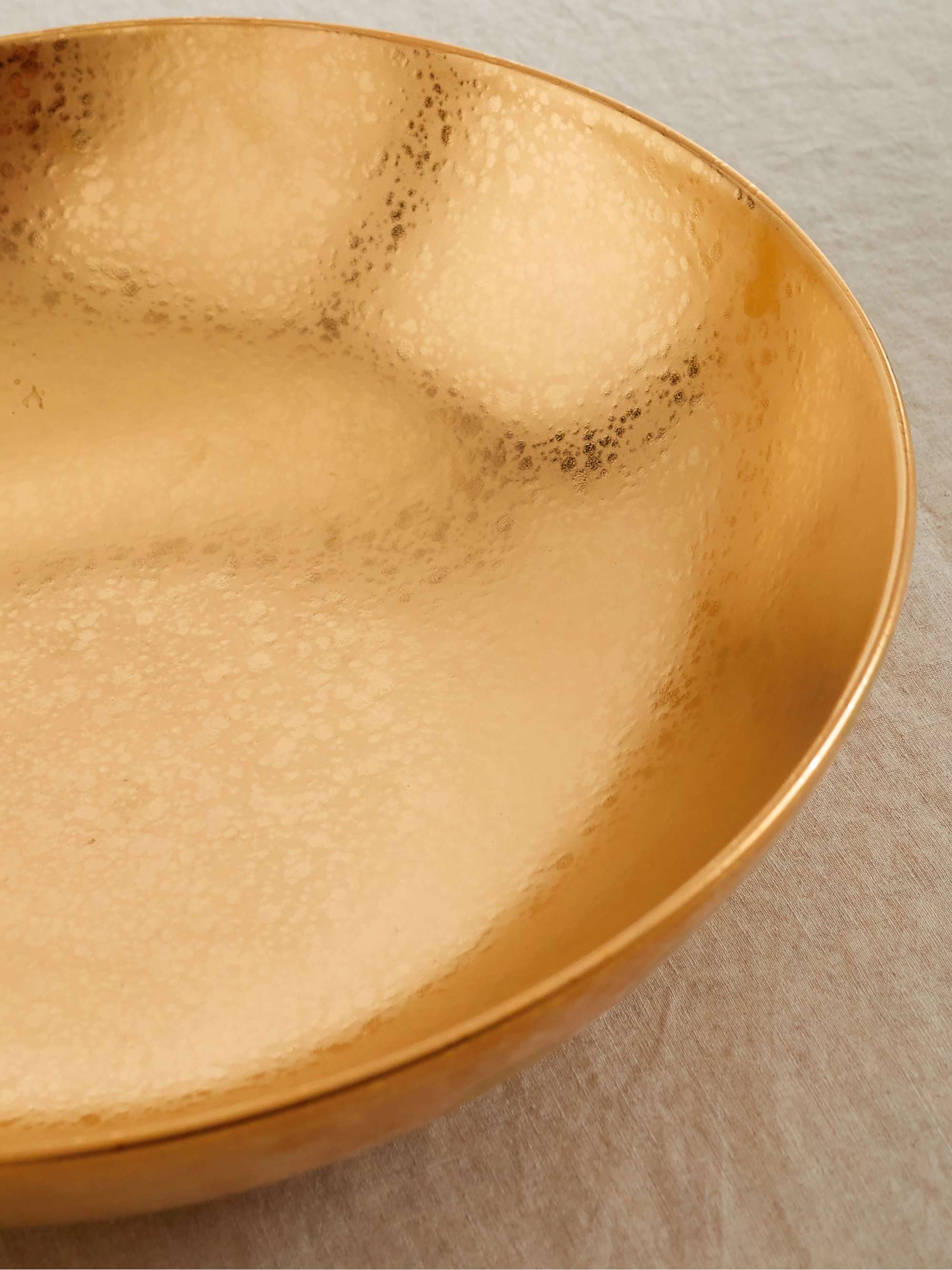 L'OBJET Alchimie 40 厘米镀金小号陶碗