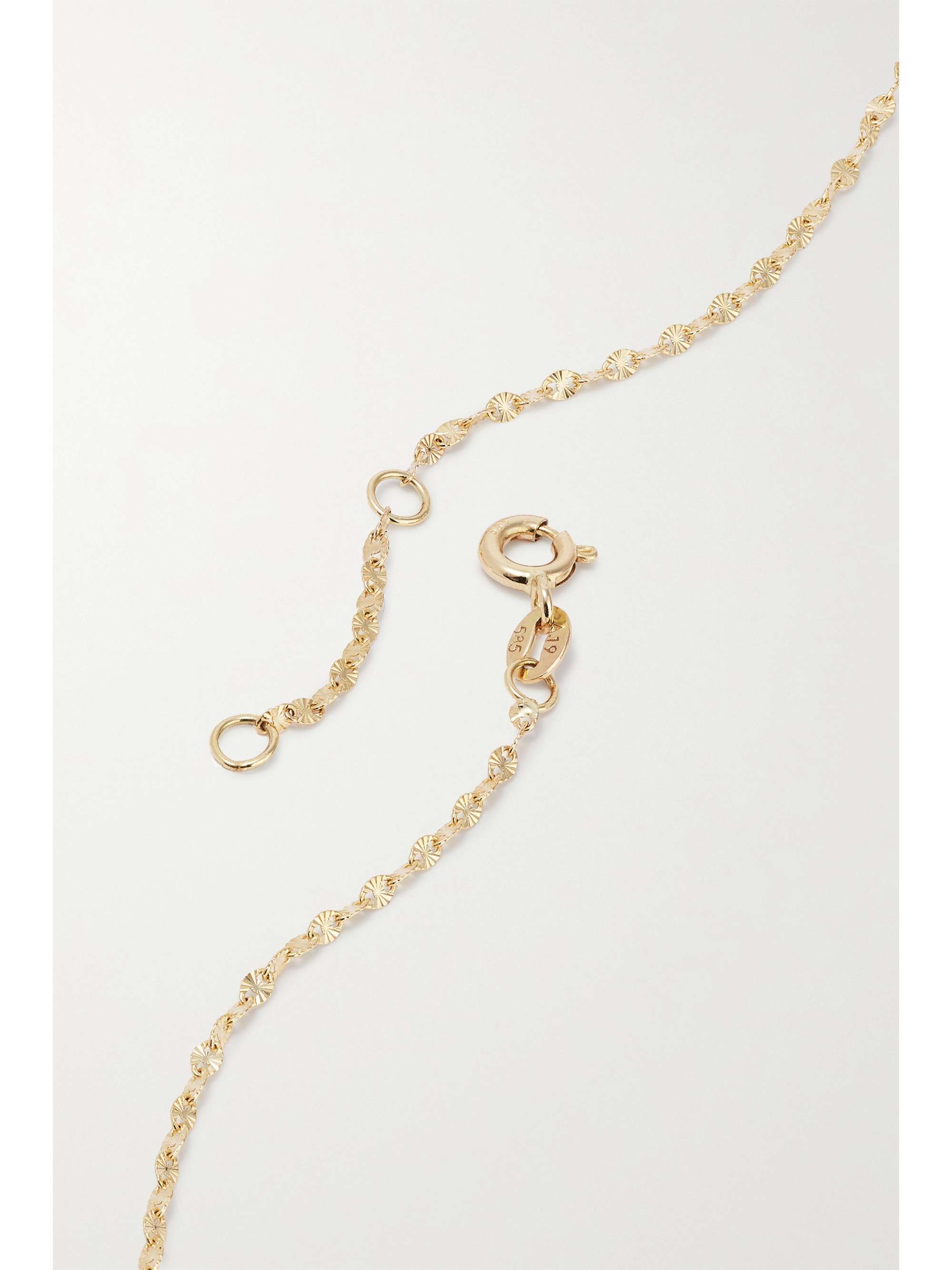 LITO Small Sienna 14-karat gold, chalcedony and diamond necklace