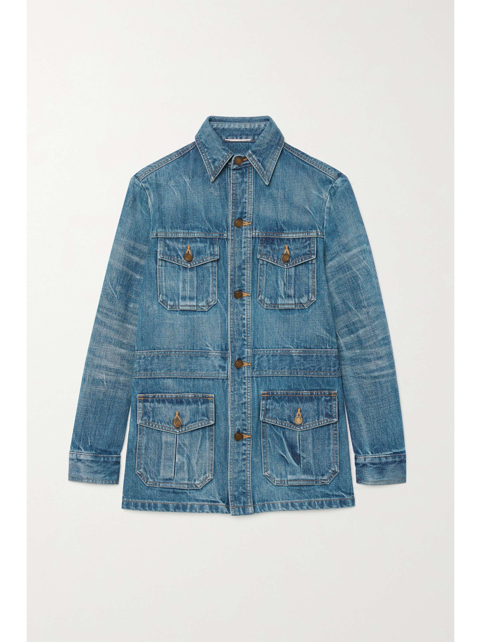 saint laurent patch jacket