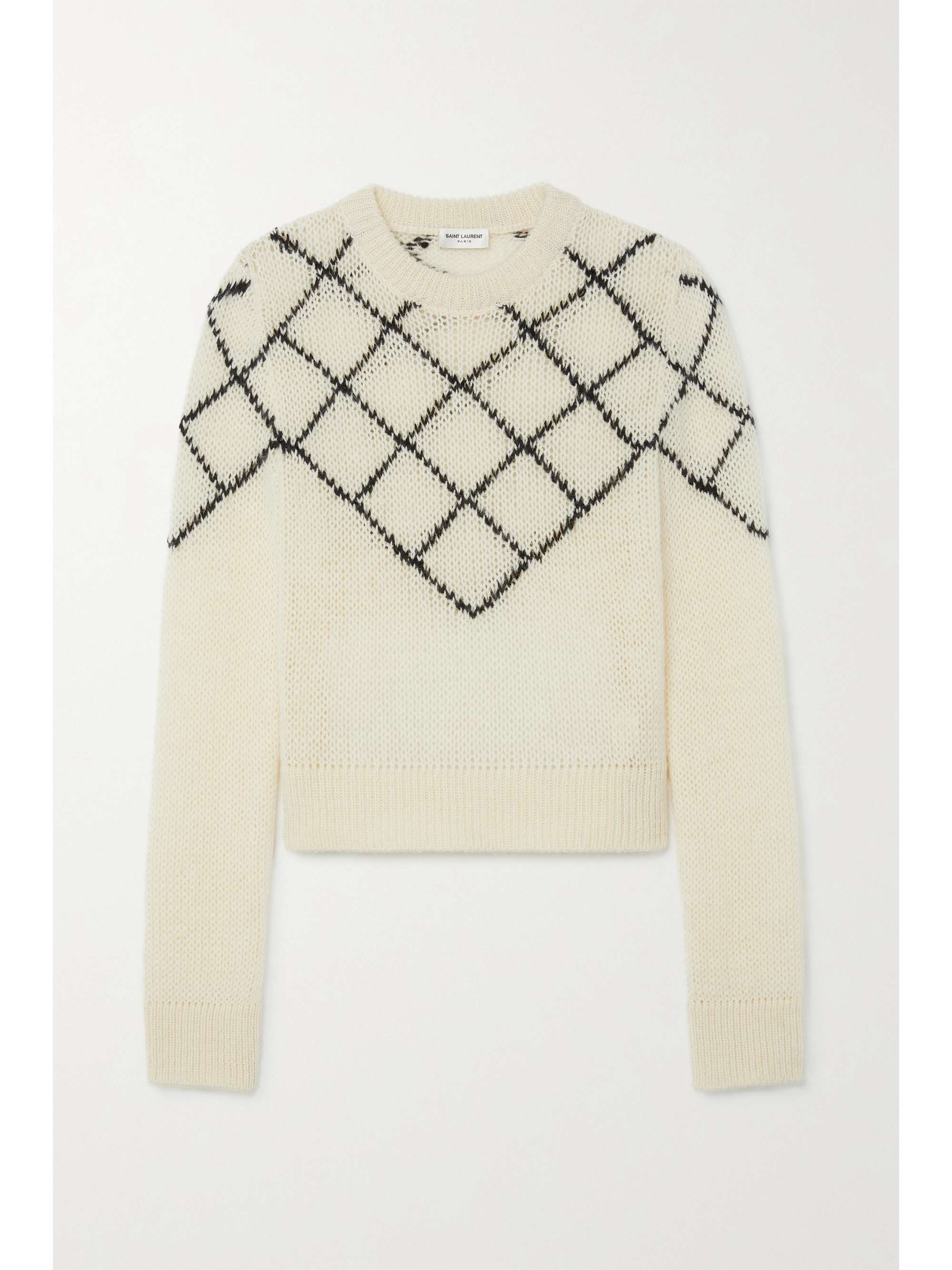white open knit sweater