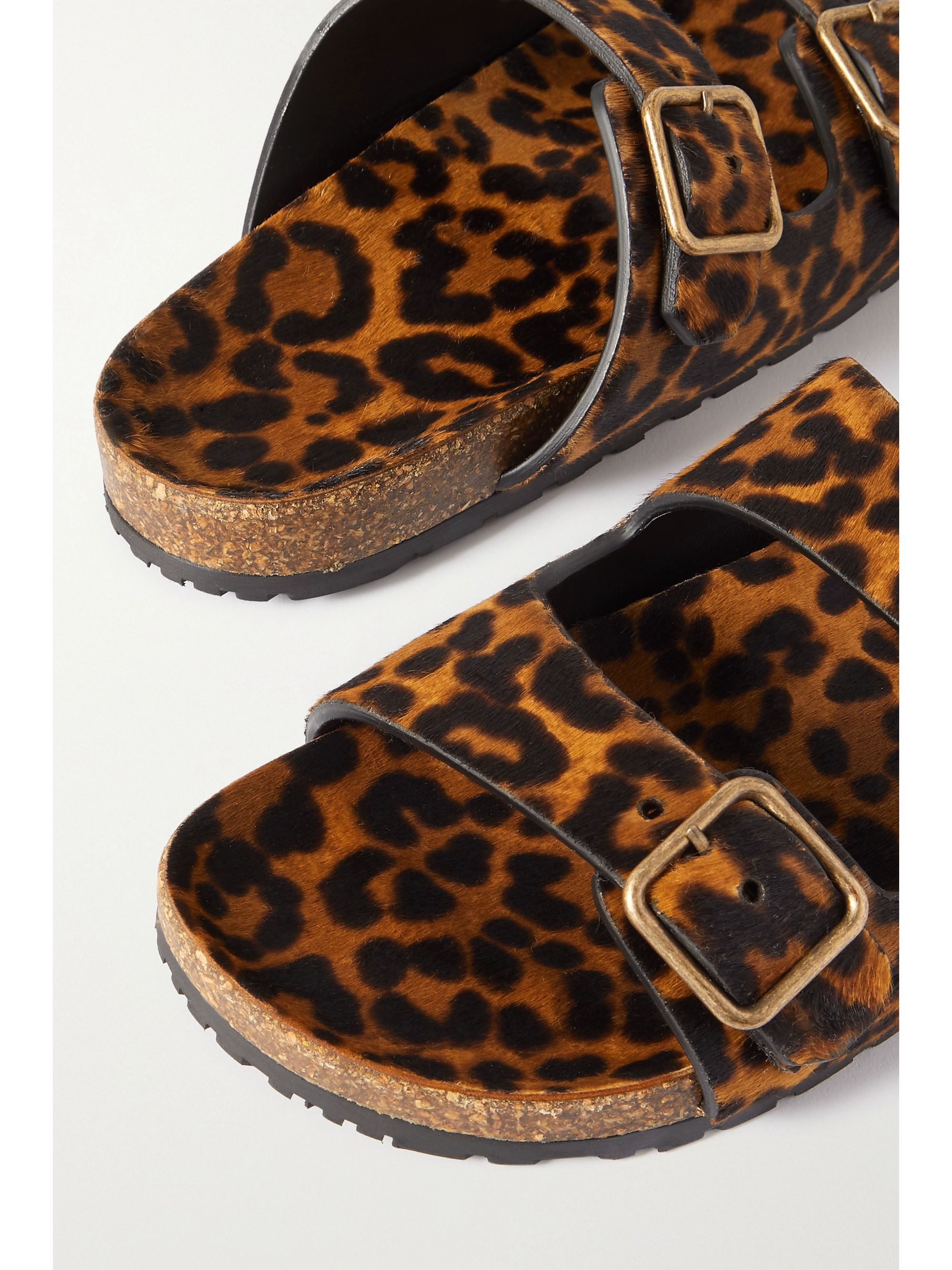 birkenstock leopard clogs