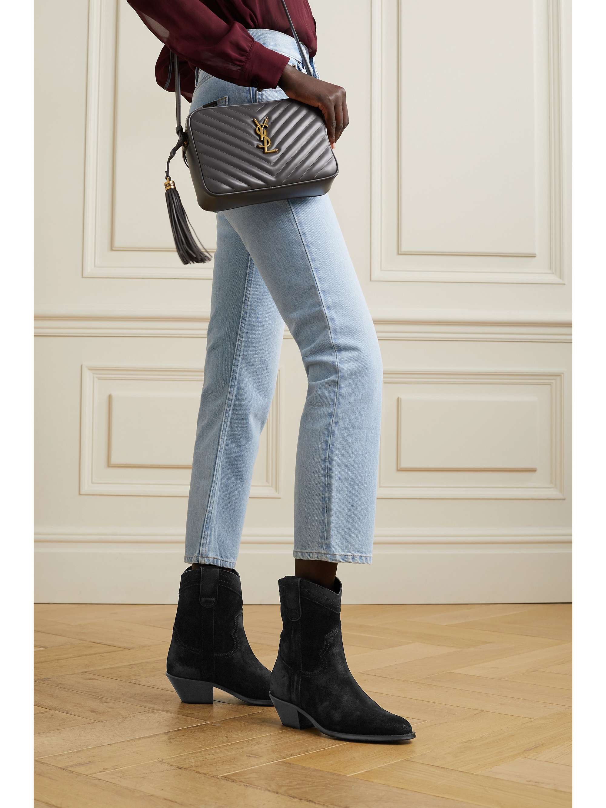 distressed ankle boots