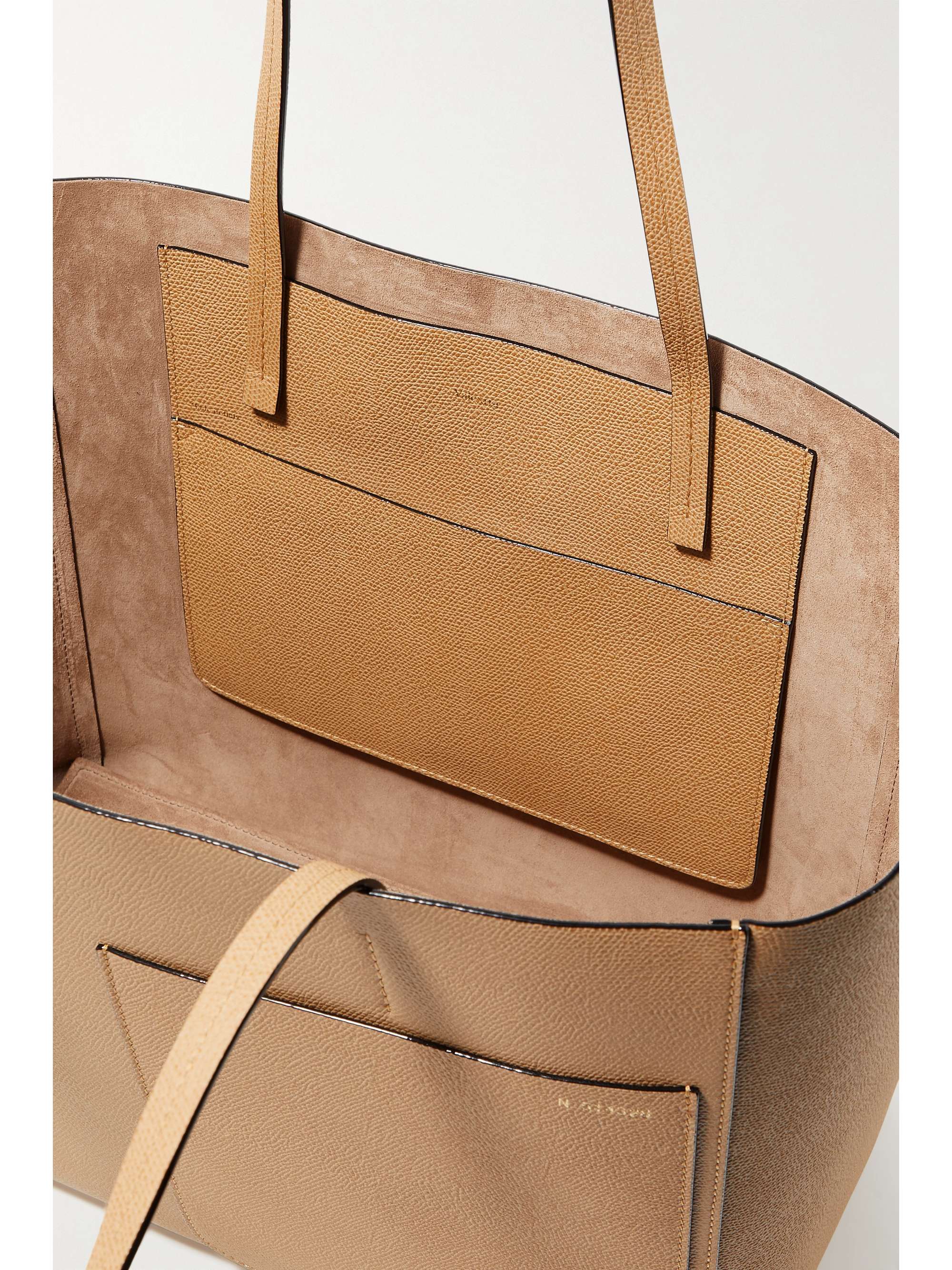 VALEXTRA Shopping textured-leather tote