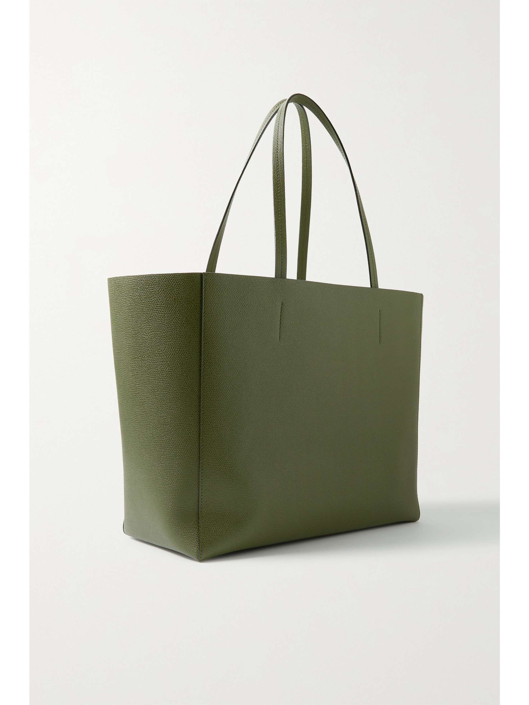 VALEXTRA Shopping textured-leather tote