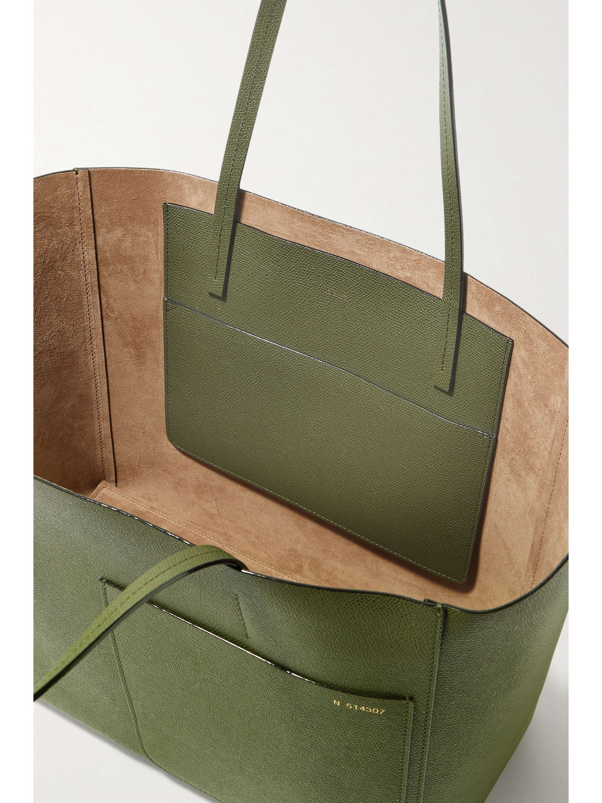 VALEXTRA Shopping textured-leather tote
