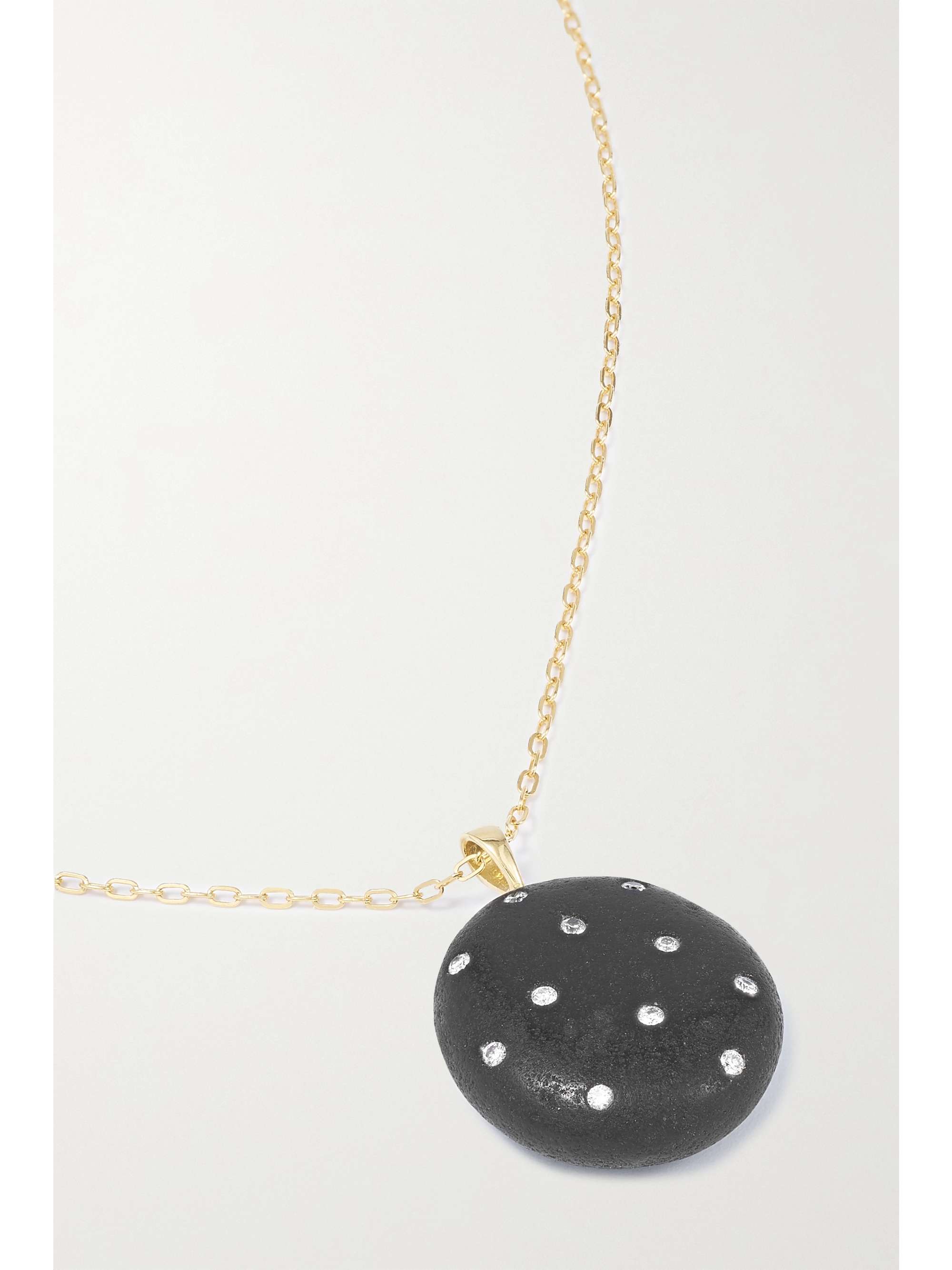 CVC STONES Midnight Kette aus 18 Karat Gold mit Kieselstein und Diamanten