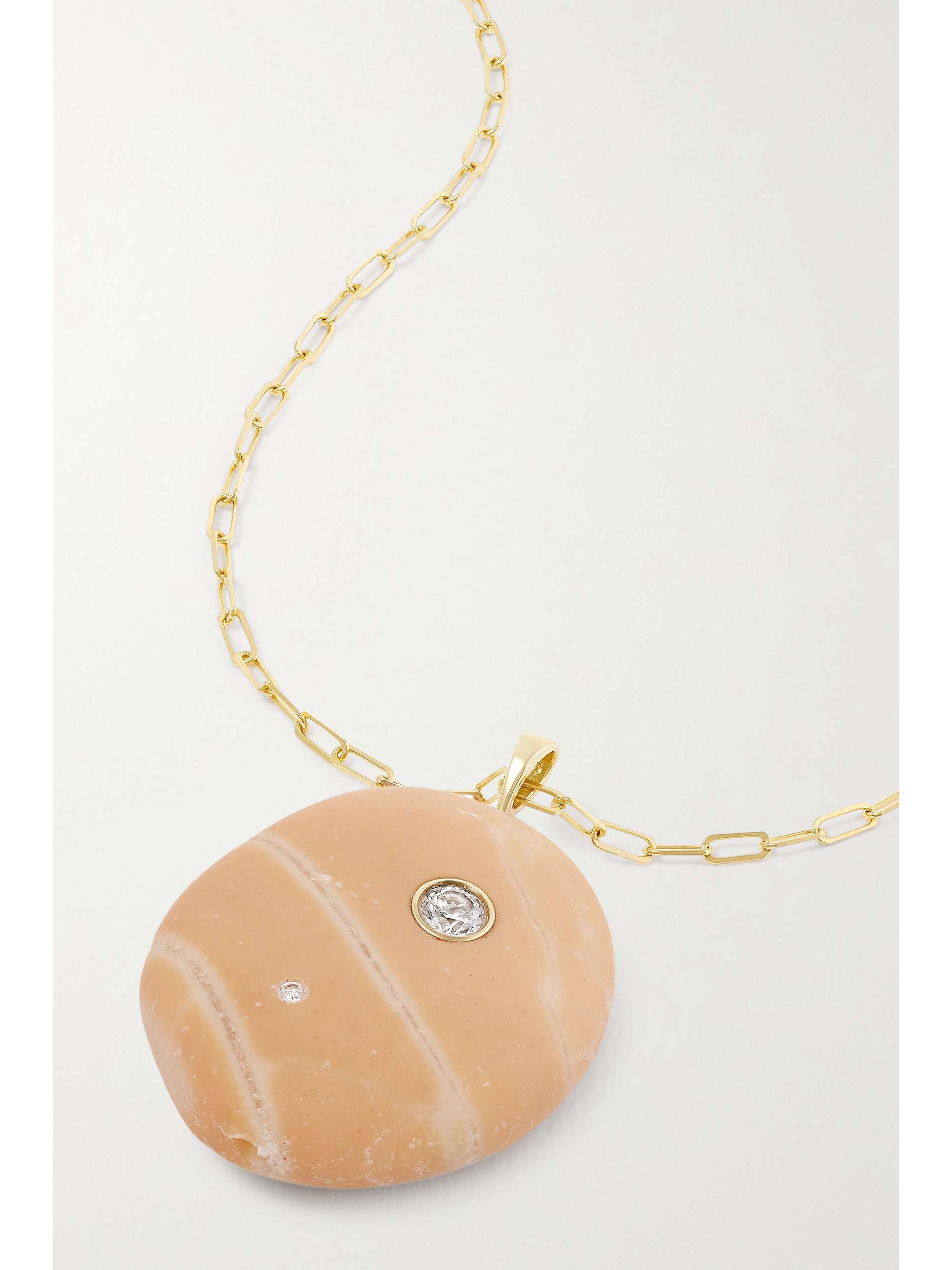 CVC STONES Blush 18-karat gold, stone and diamond necklace