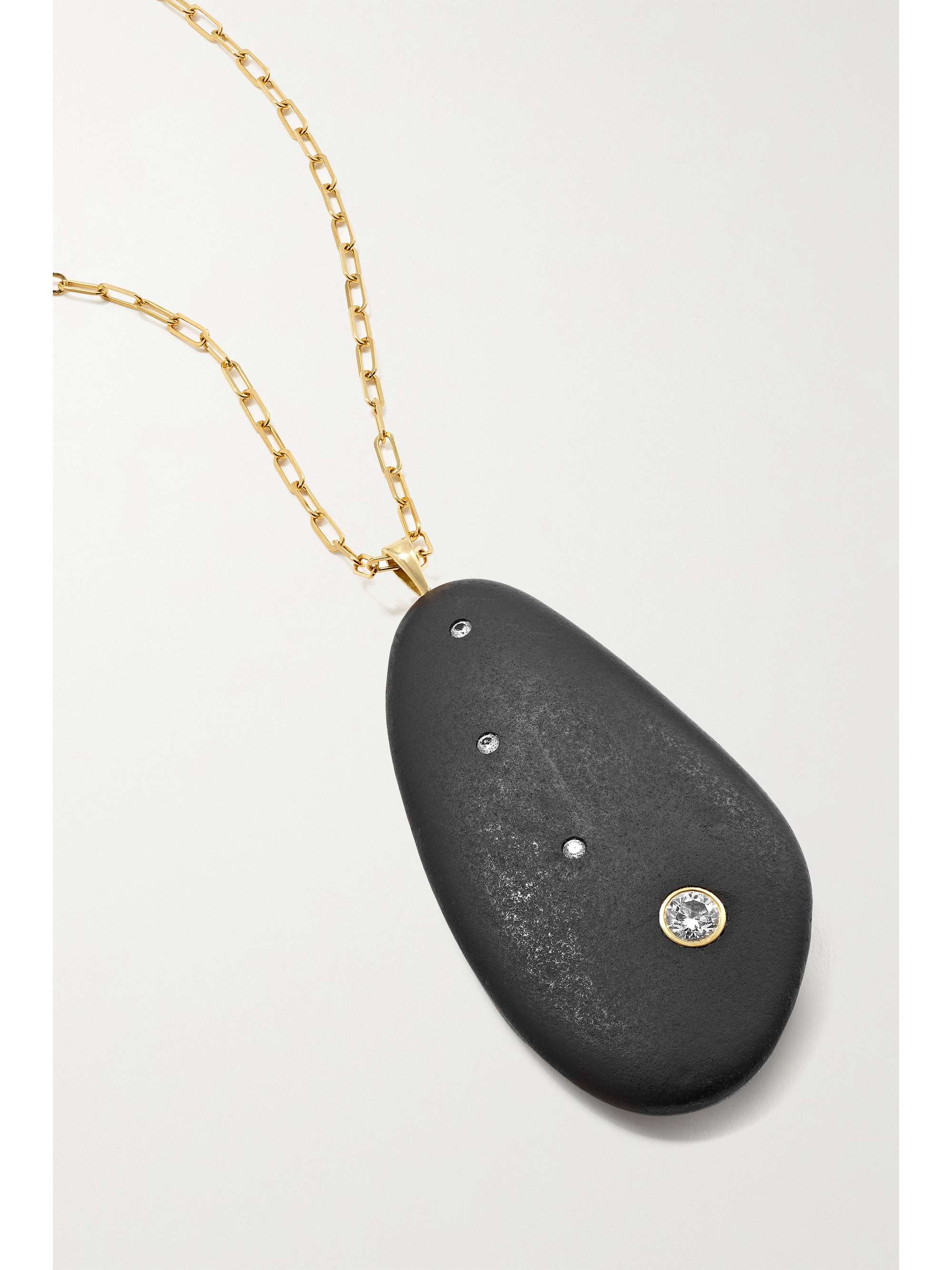 CVC STONES Cinder 18-karat gold, stone and diamond necklace