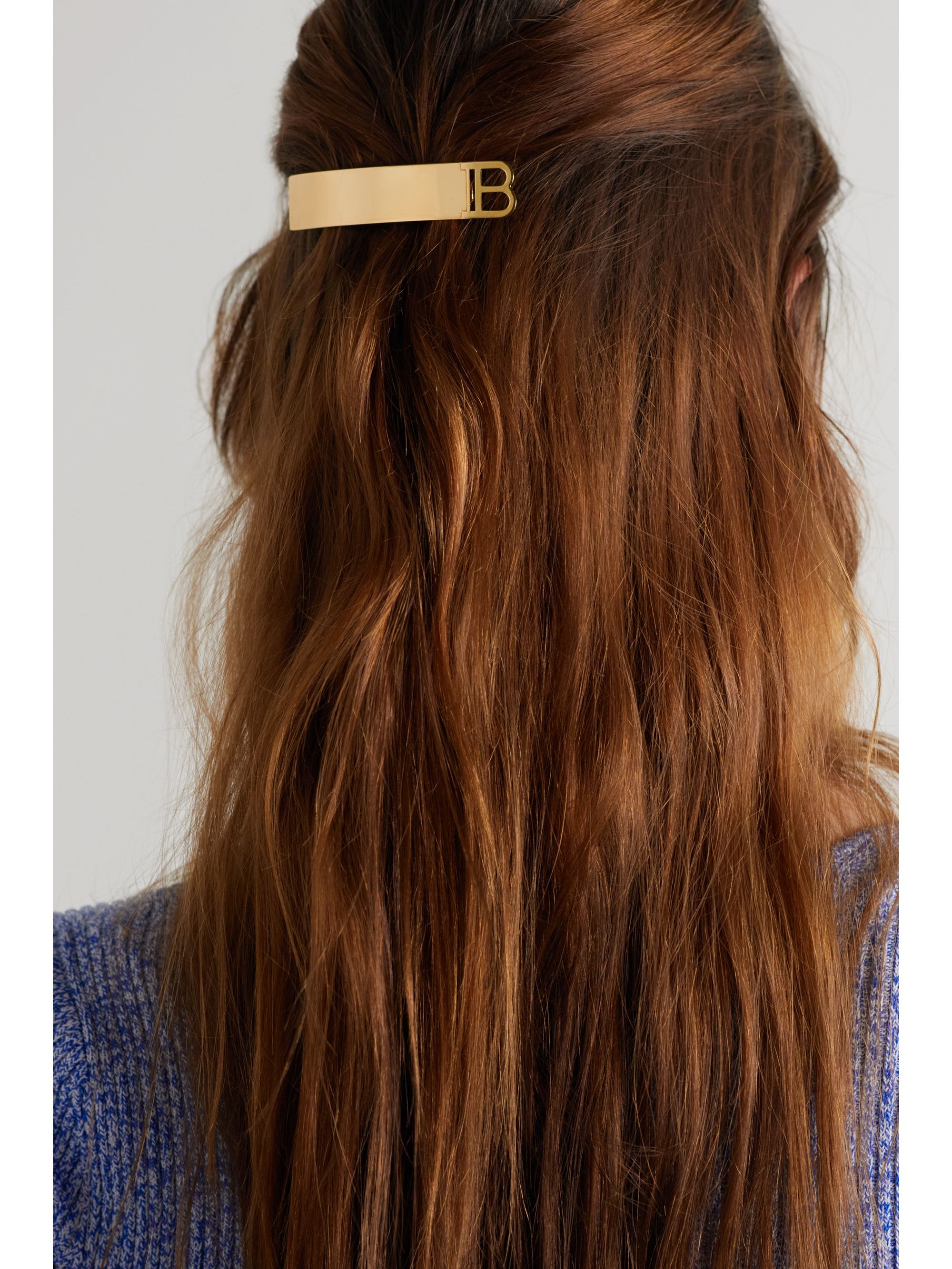 Gold Medium goldplated hair clip BALMAIN PARIS HAIR COUTURE NETA