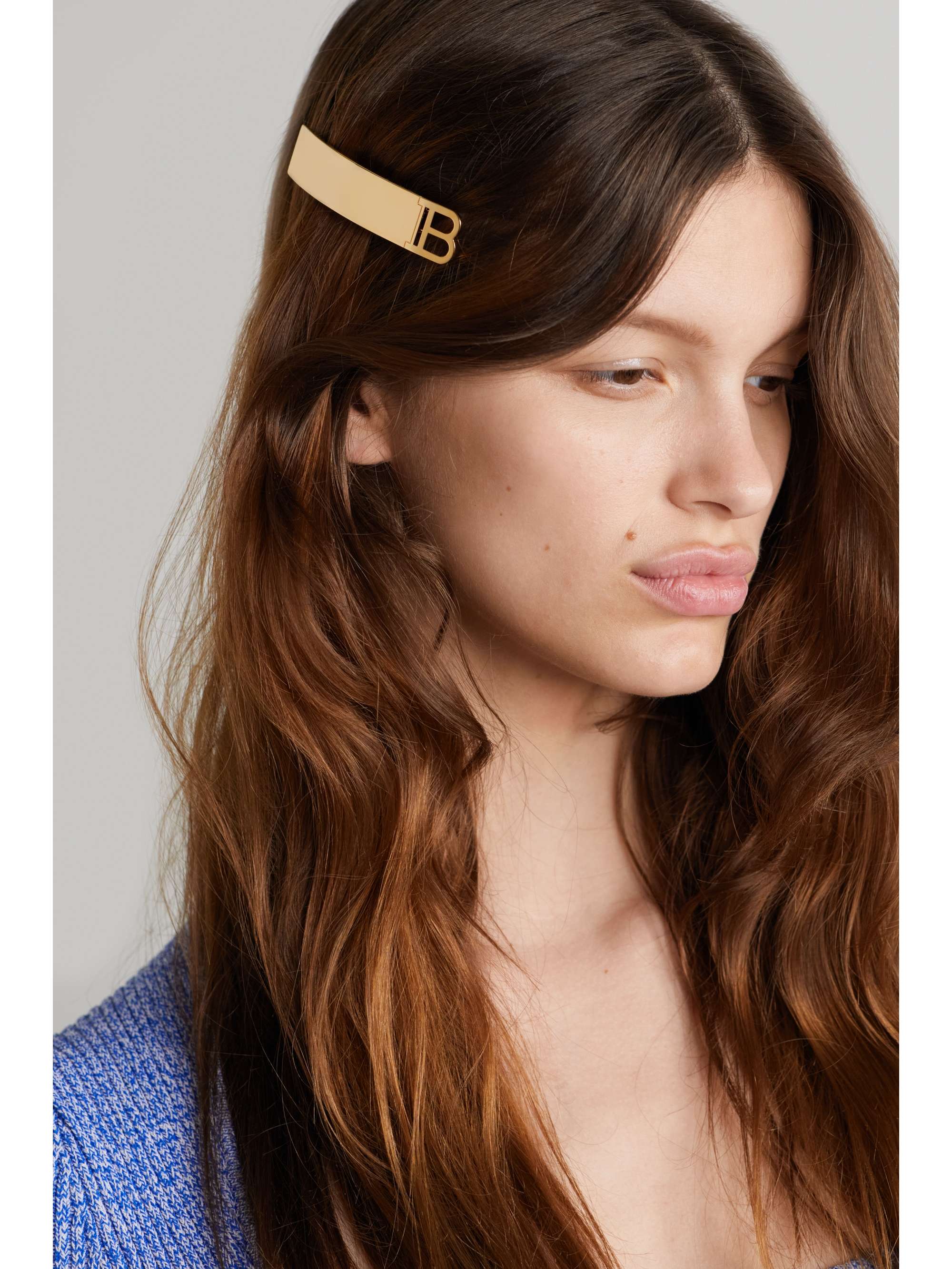 BALMAIN PARIS HAIR COUTURE Medium gold-plated hair clip