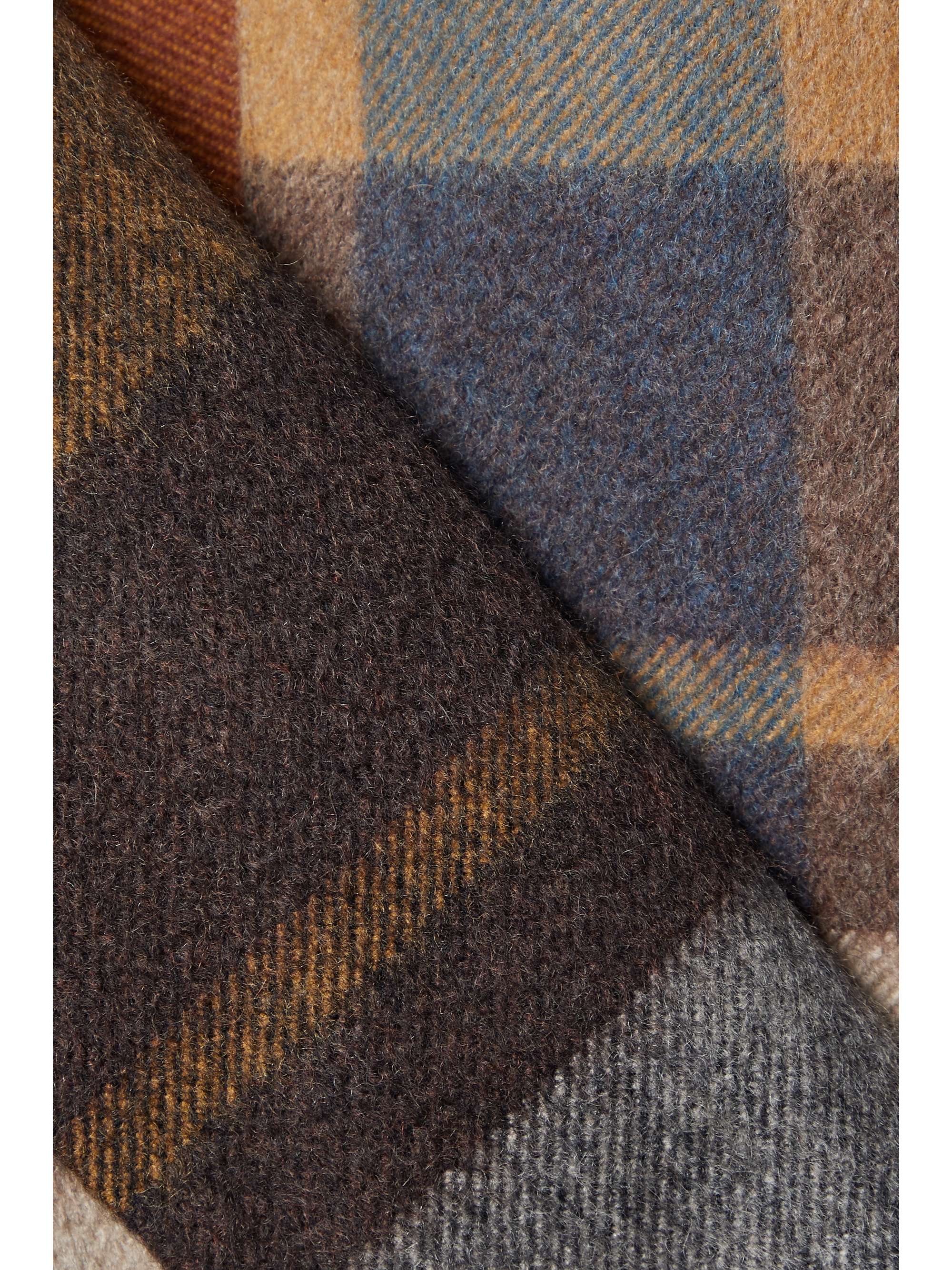 LORO PIANA Karierter Mantel aus Kaschmir mit Bindegürtel