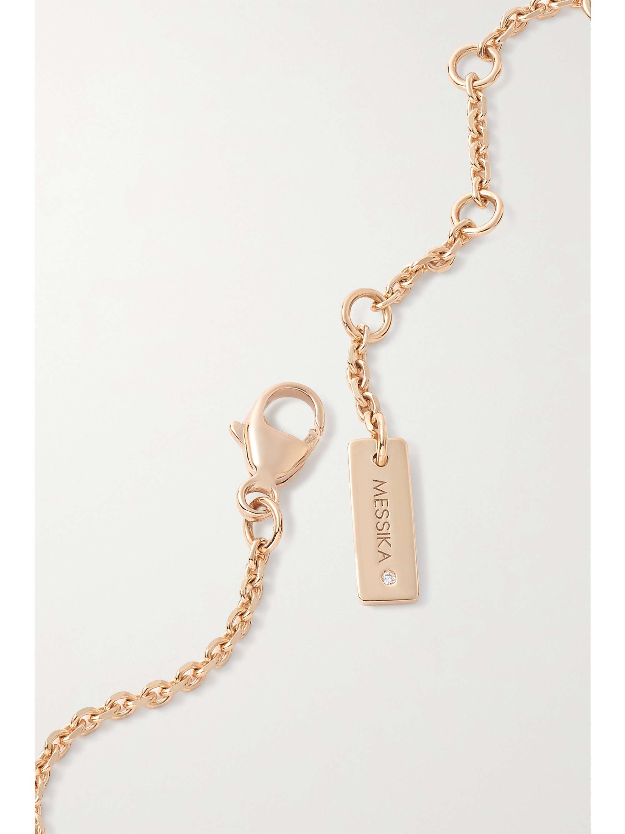 MESSIKA Lucky Move 18-karat rose gold, mother-of-pearl and diamond bracelet