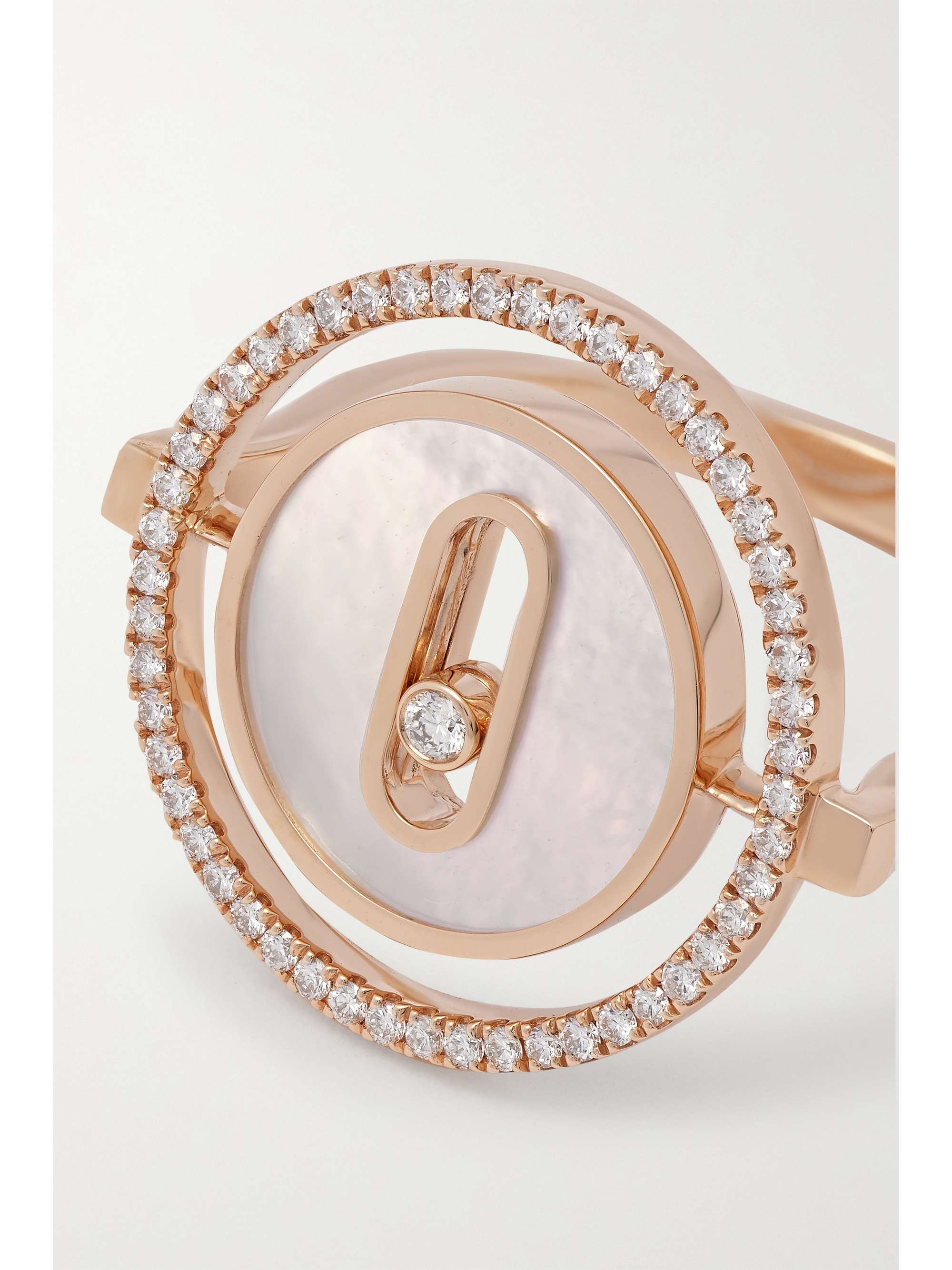 MESSIKA Lucky Move 18-karat rose gold, turquoise and diamond ring