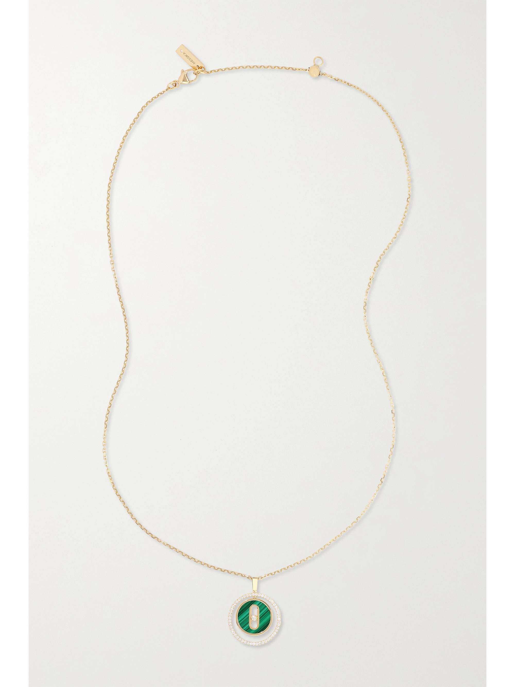 MESSIKA Lucky Move 18-karat rose gold, turquoise and diamond necklace