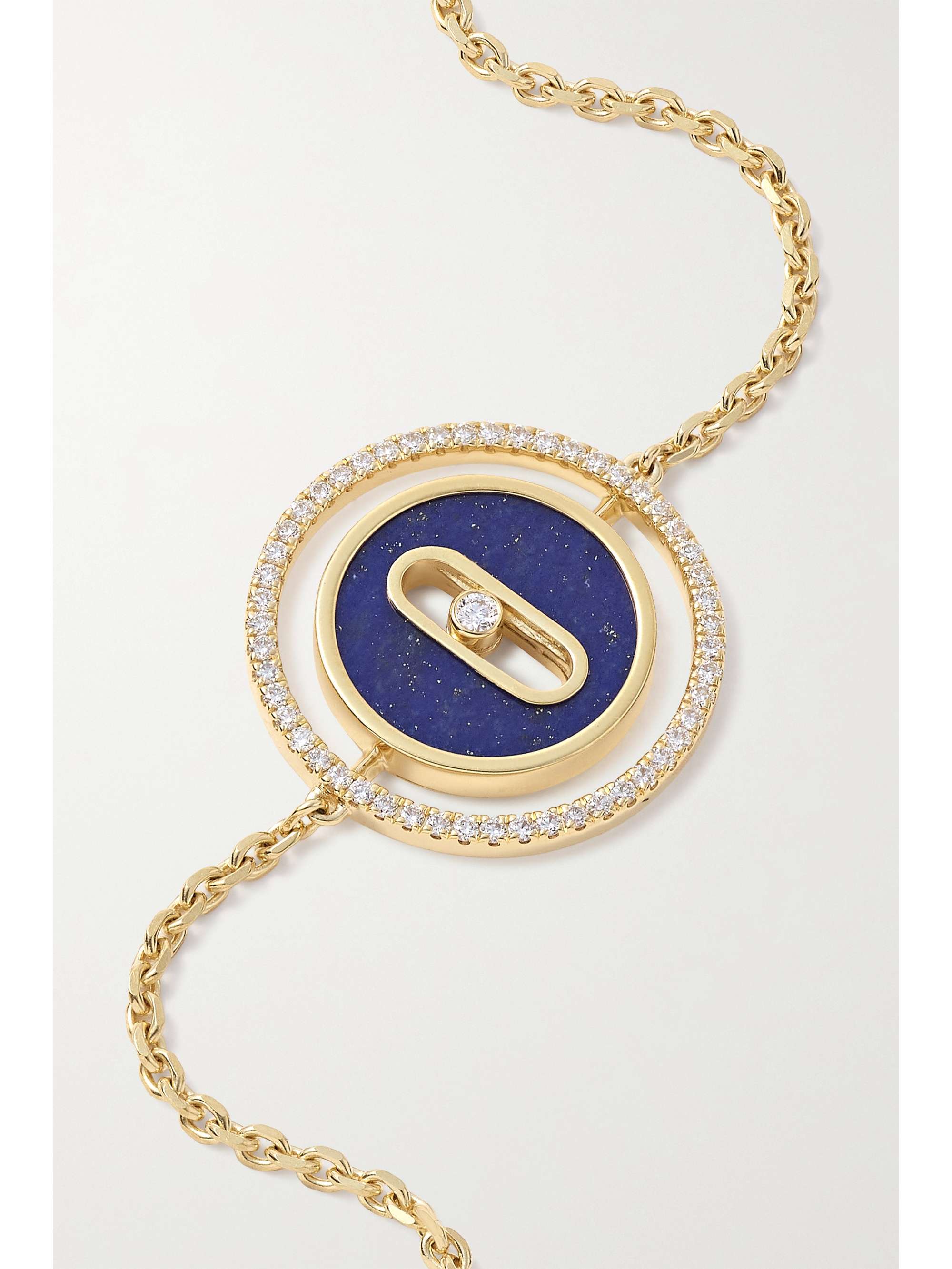 MESSIKA Lucky Move 18-karat gold, lapis lazuli and diamond bracelet