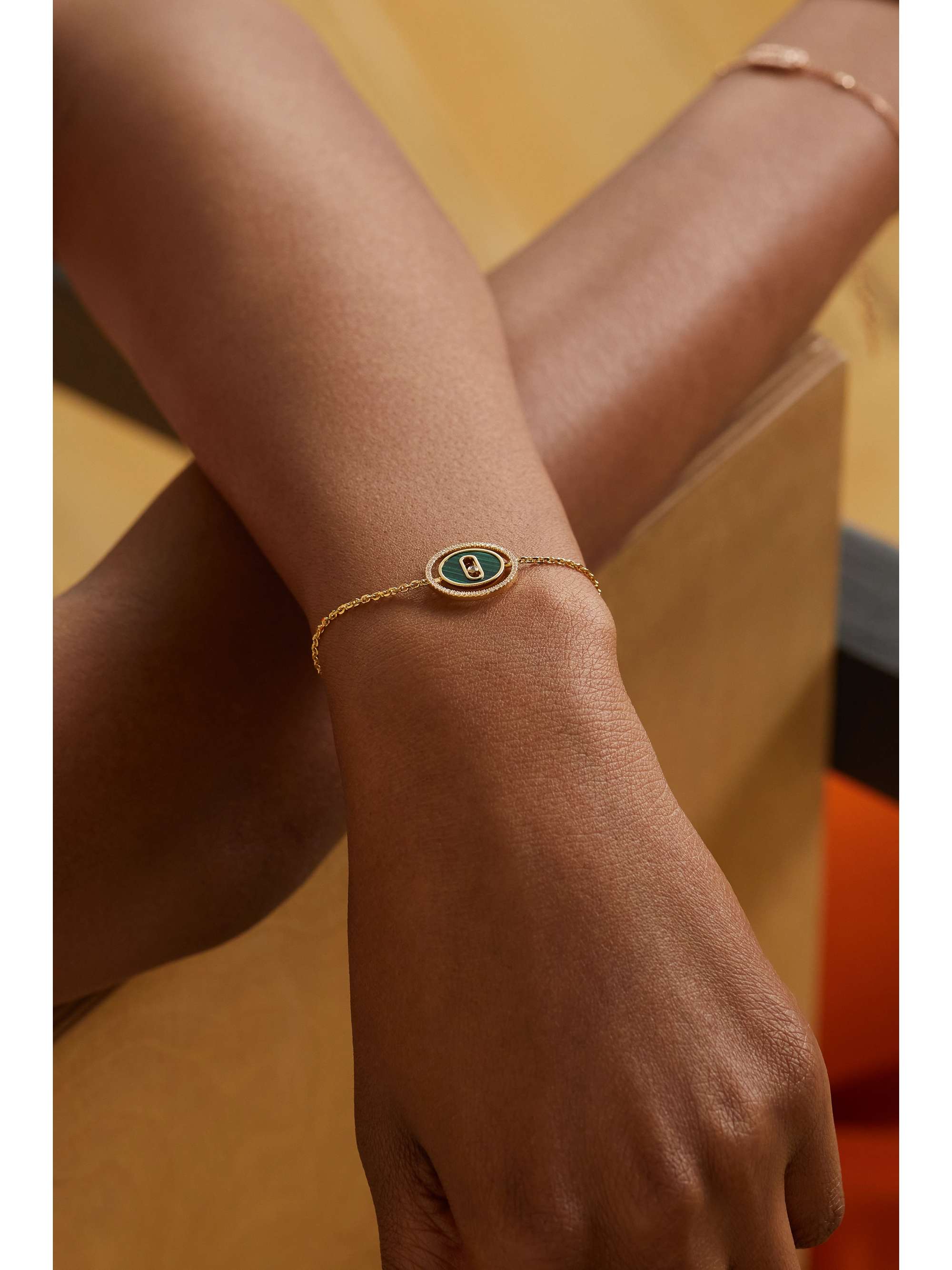 MESSIKA Lucky Move 18-karat gold, lapis lazuli and diamond bracelet