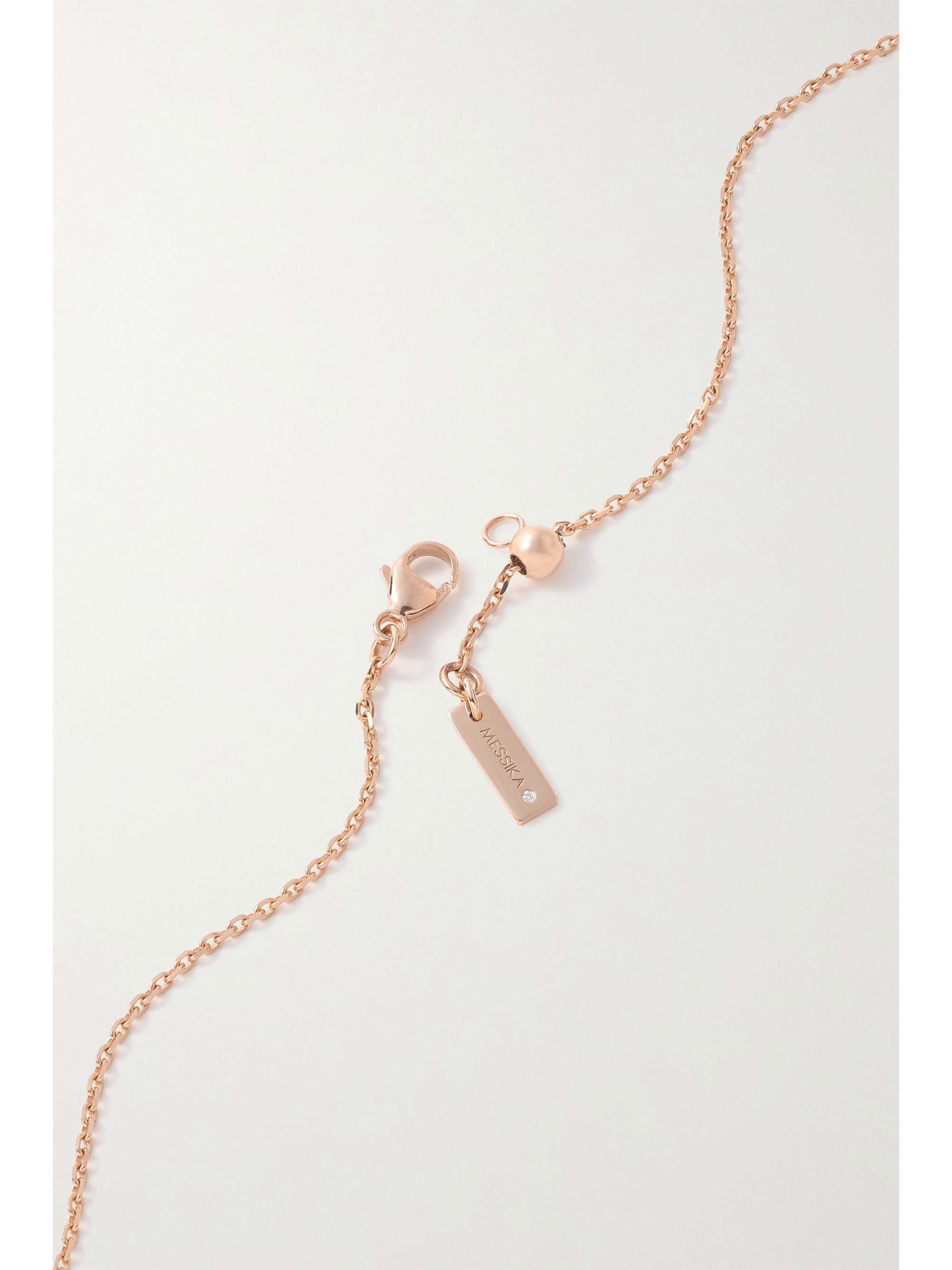 MESSIKA Lucky Move 18-karat rose gold, turquoise and diamond necklace