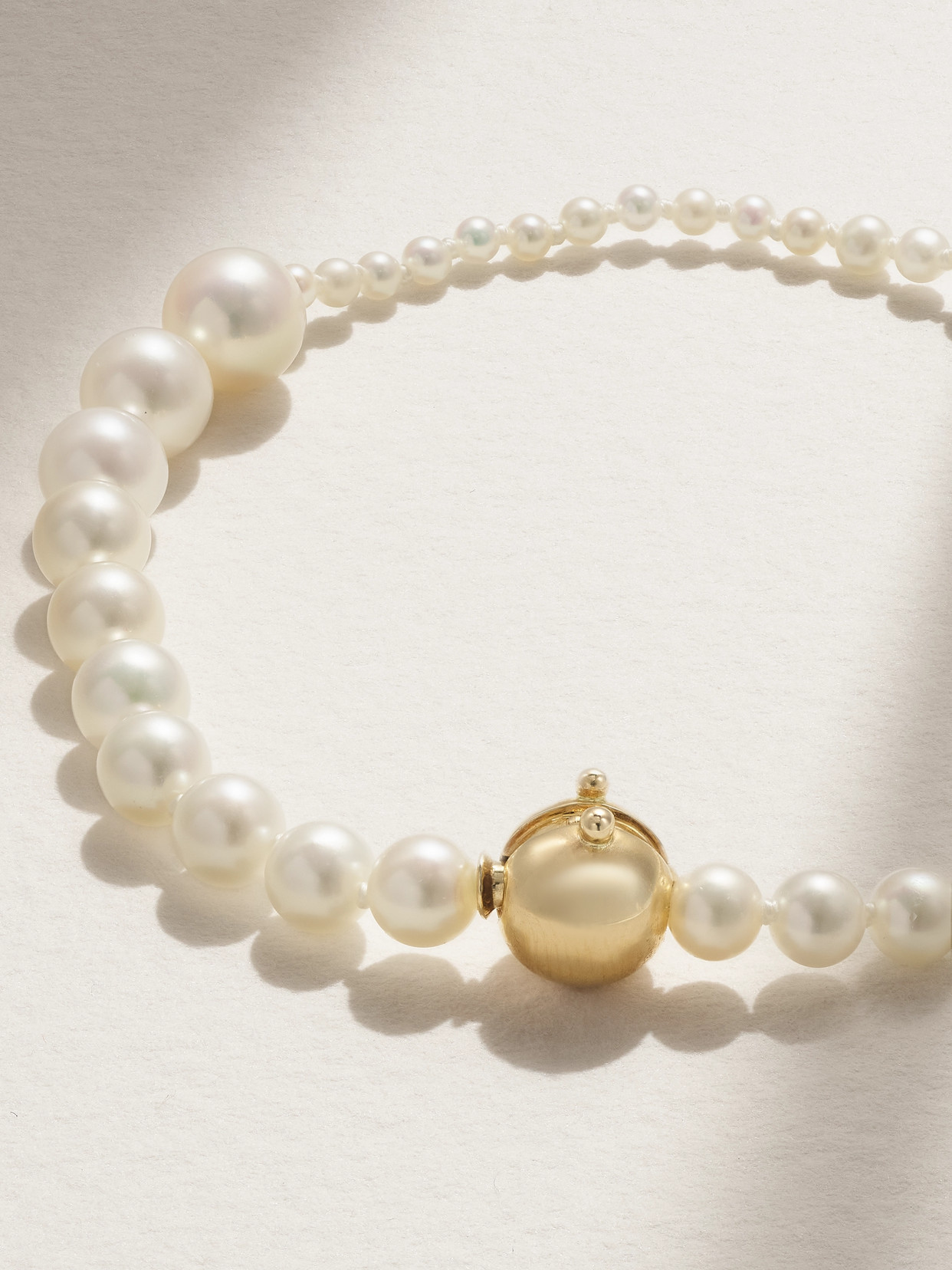 Sophie Bille Brahe Petite Peggy 14-karat Gold Pearl Bracelet