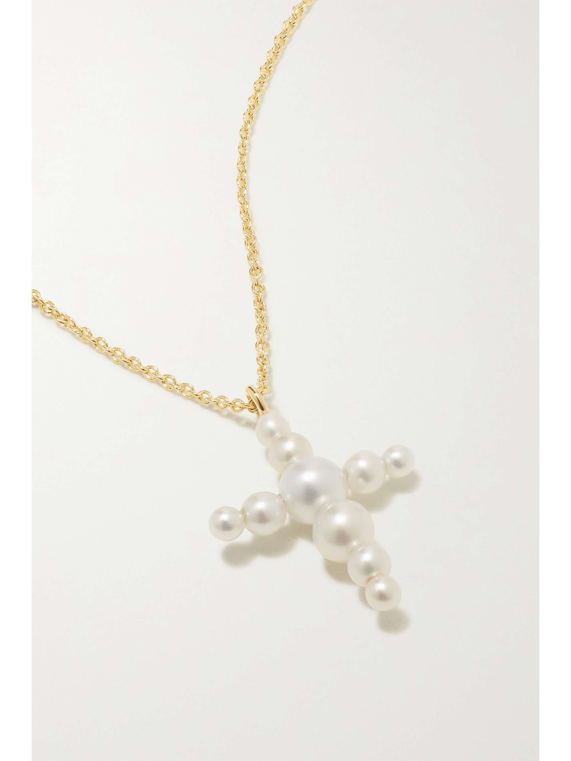 SOPHIE BILLE BRAHE Petite Fellini 14-karat gold pearl necklace