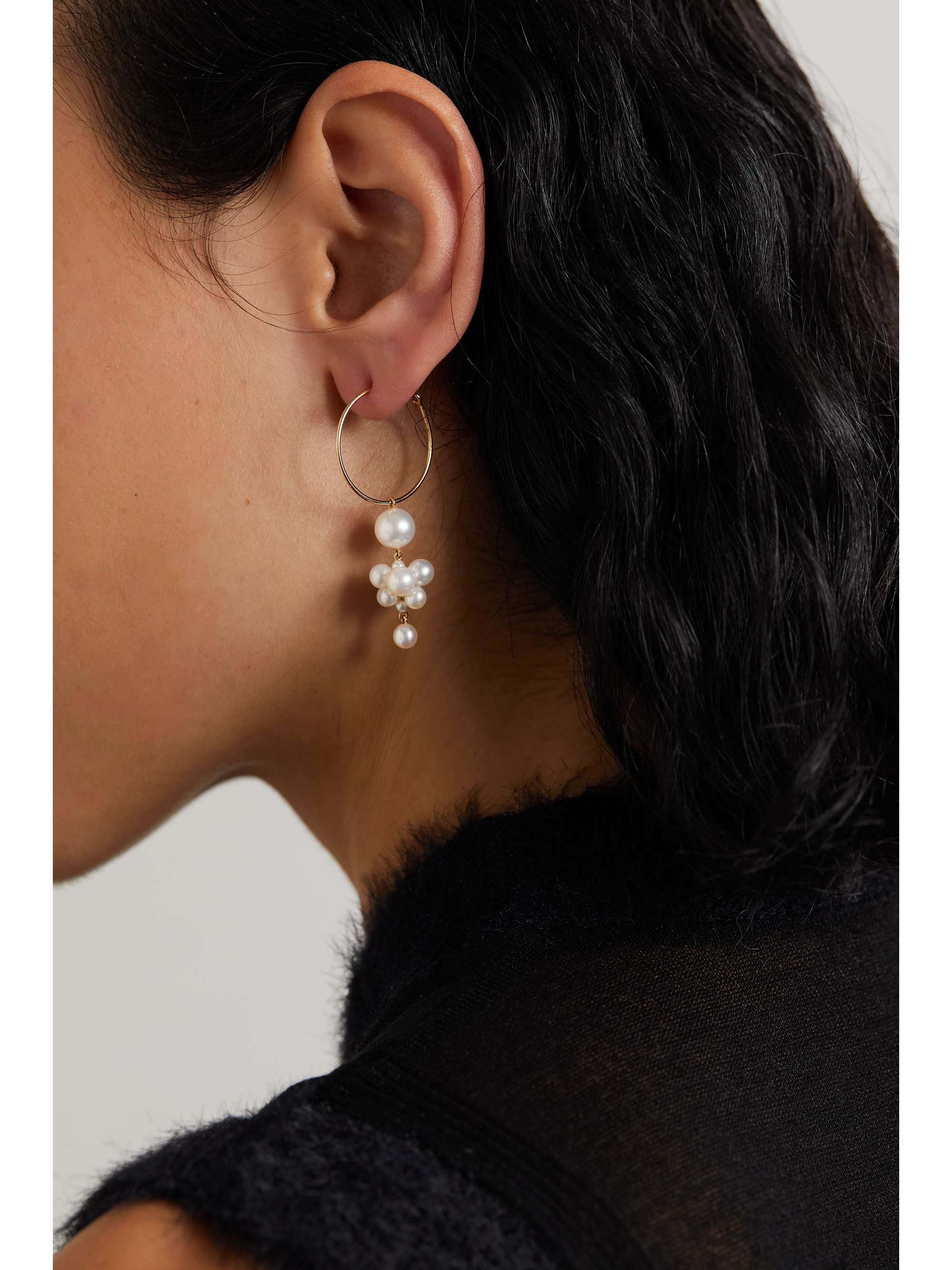 SOPHIE BILLE BRAHE Botticelli 14-karat gold pearl earring