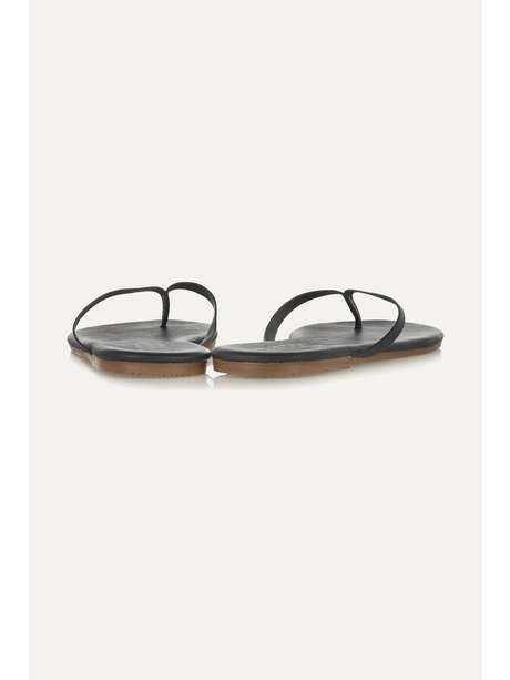 Black Liners matte-leather flip flops | TKEES | NET-A-PORTER