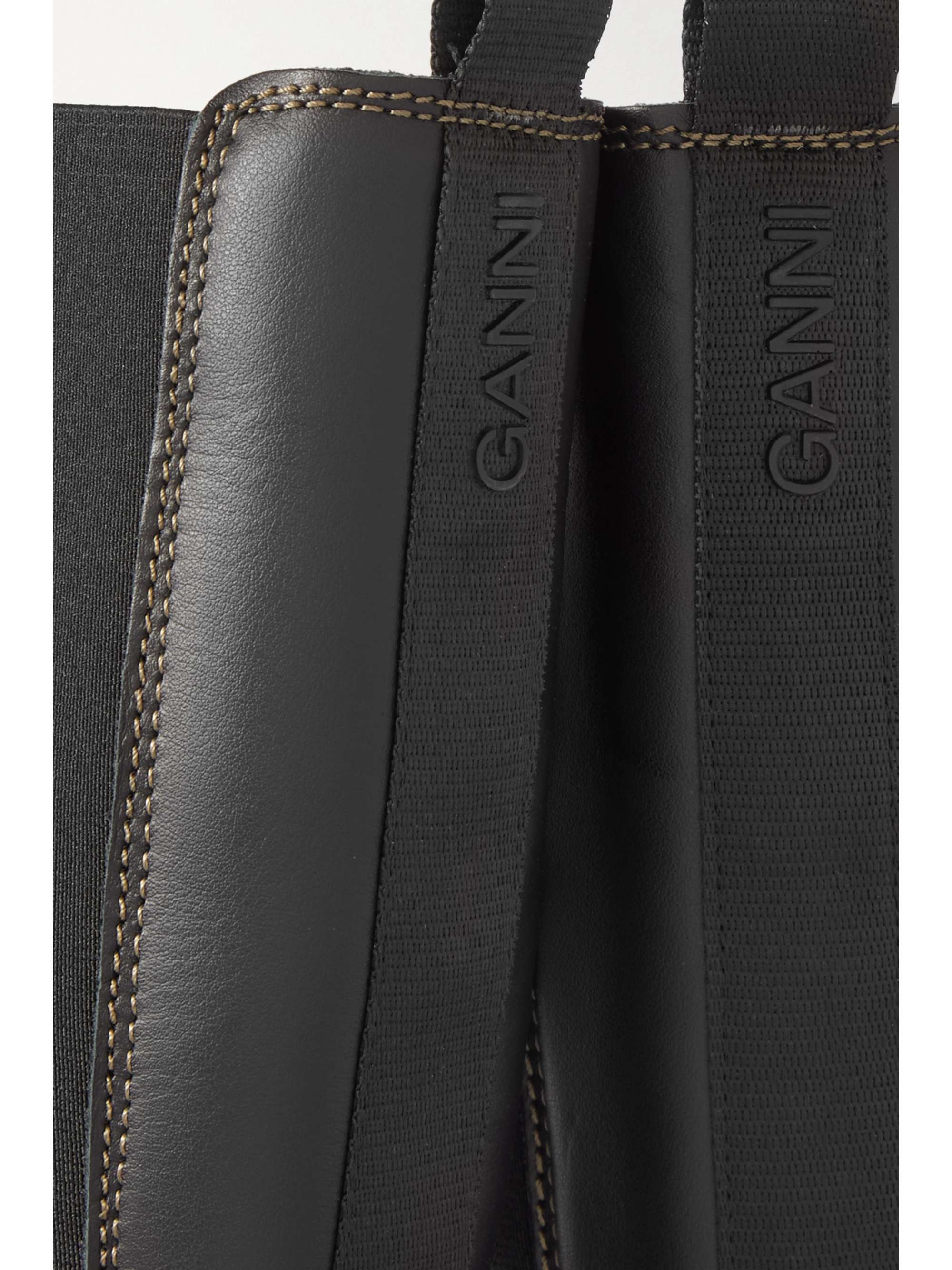 Black Rubber-trimmed leather Chelsea 
